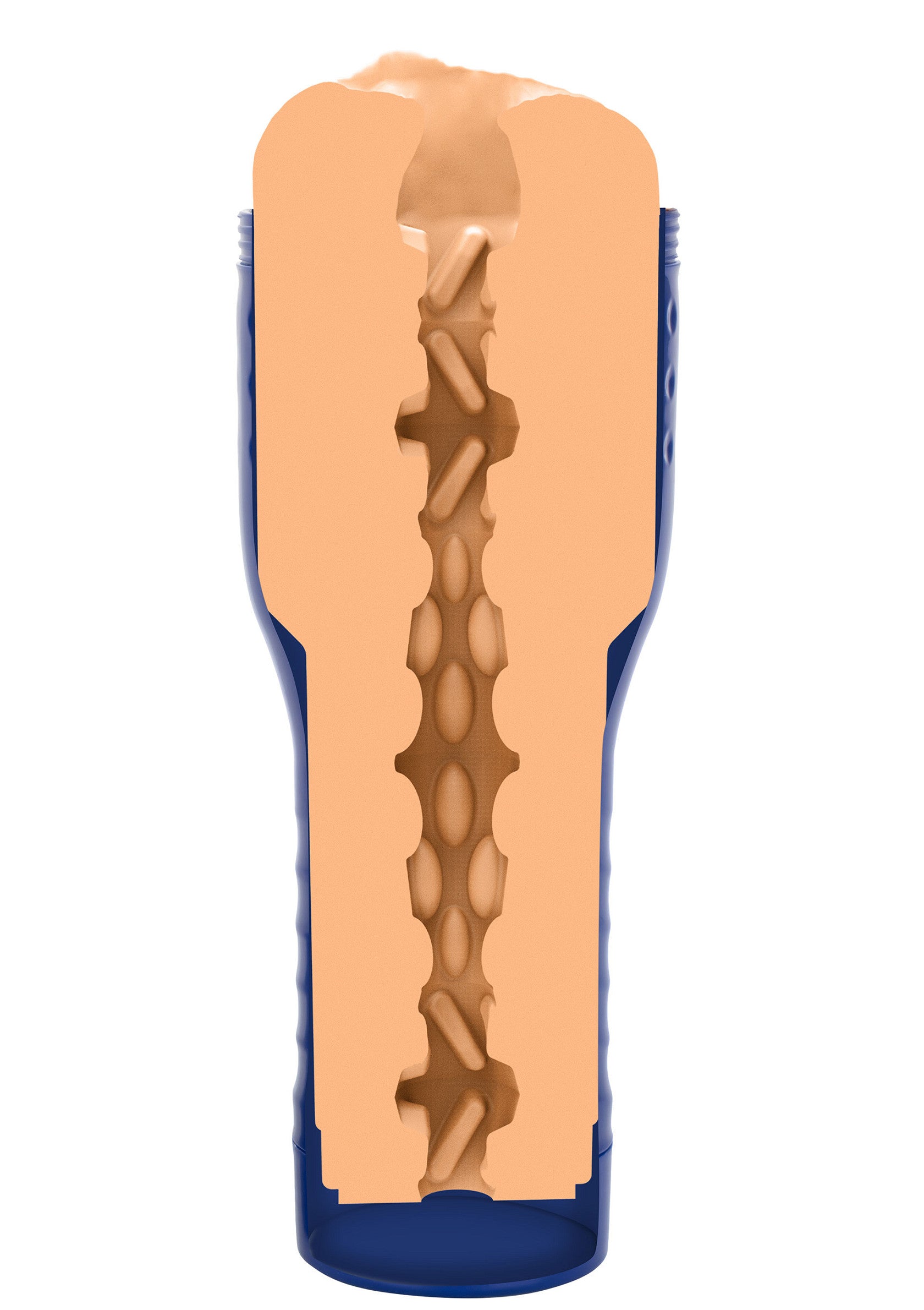 Manchon de plaisir texturé pour une expérience intense et réaliste.; Getextureerde masturbator voor een intense en realistische ervaring.; Textured stroker for an intense, realistic pleasure experience.