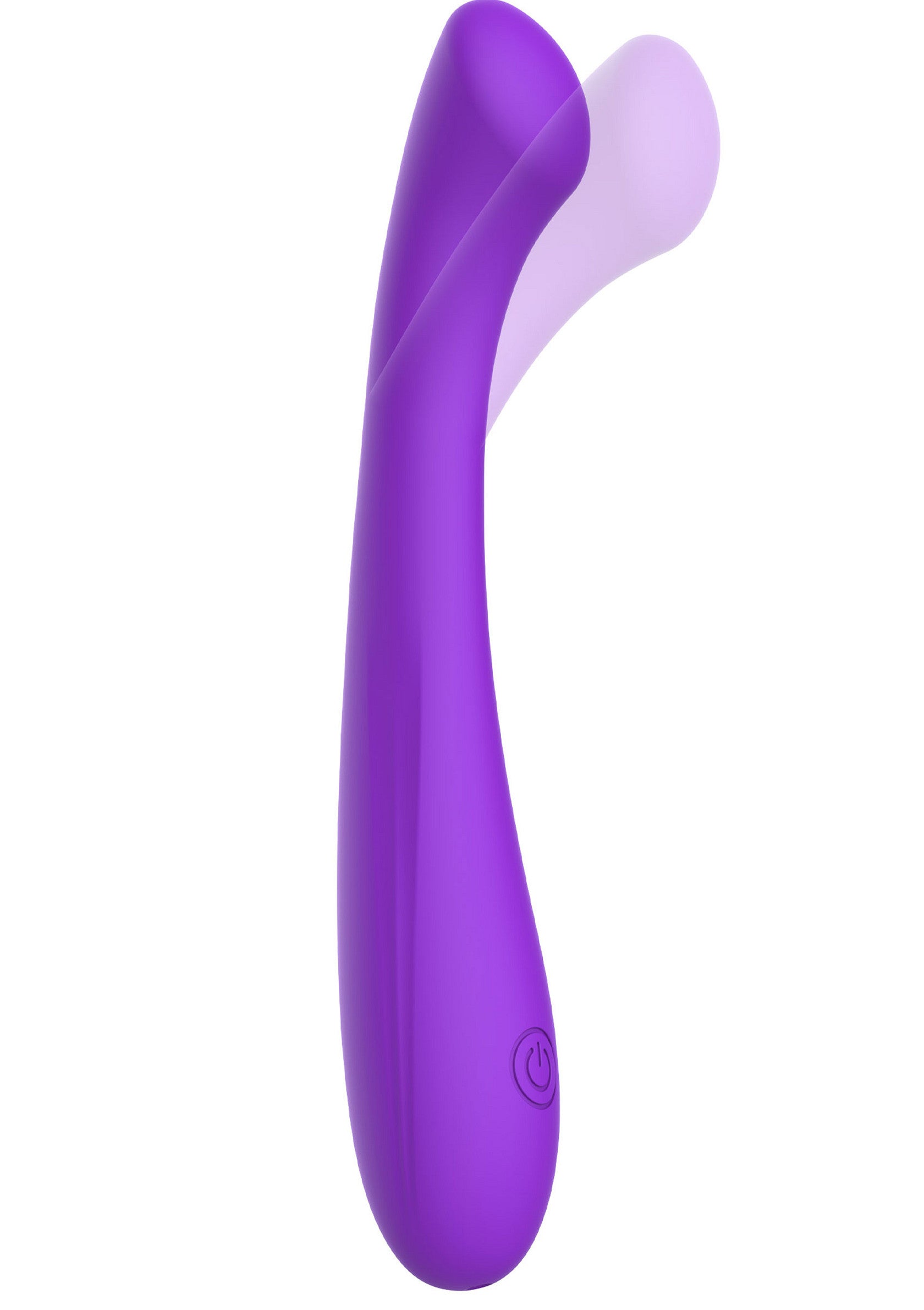 Vibromasseur violet pour le plaisir solitaire et partagé.; Paarse vibrator voor solo en gedeeld plezier.; Purple vibrator for solo and shared pleasure.