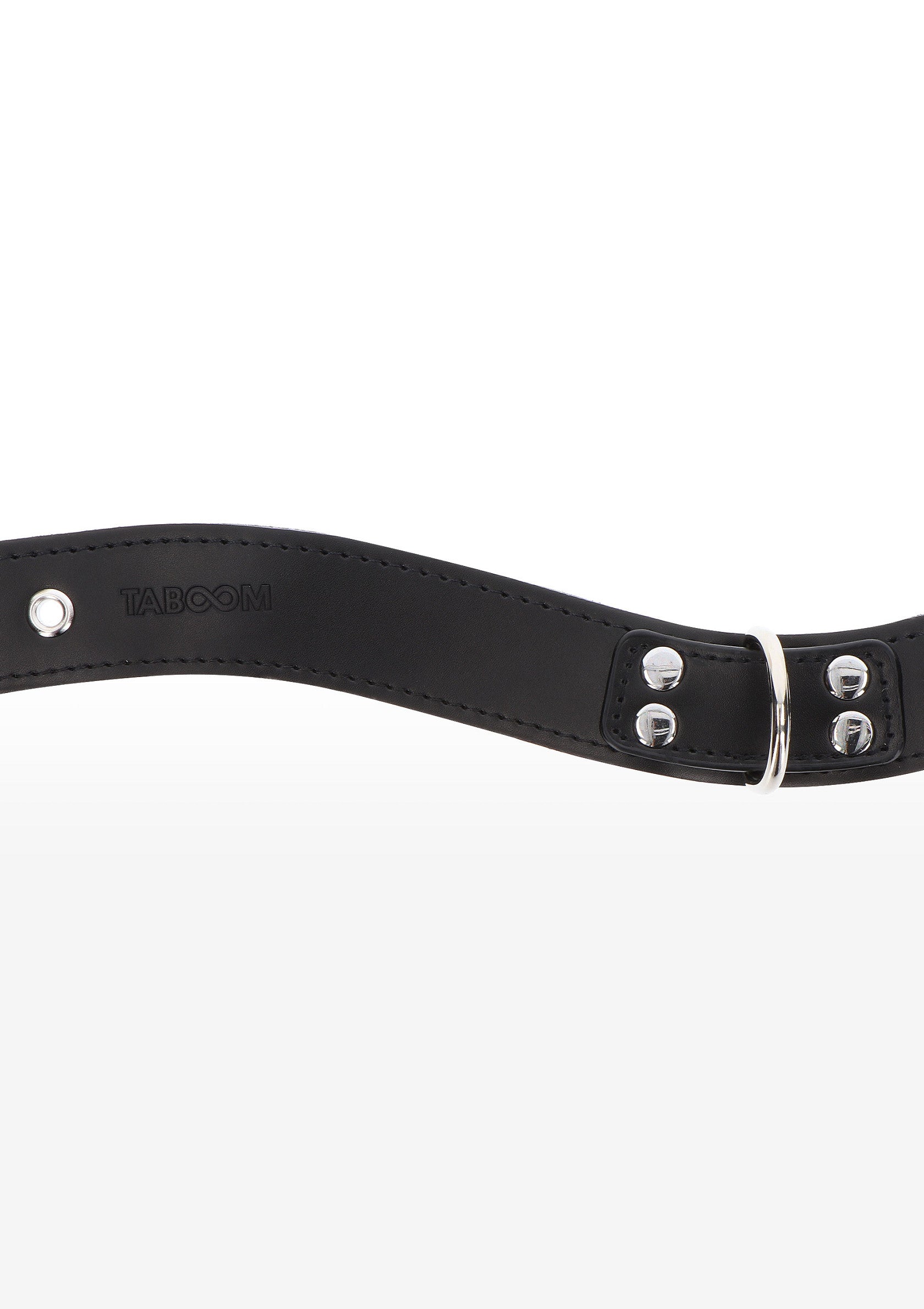 Collier noir en cuir de luxe. Accessoire élégant et durable pour votre animal de compagnie.; Luxe zwarte lederen halsband. Stijlvol en duurzaam accessoire voor uw huisdier.; Luxury black leather dog collar. Stylish and durable accessory for your pet.