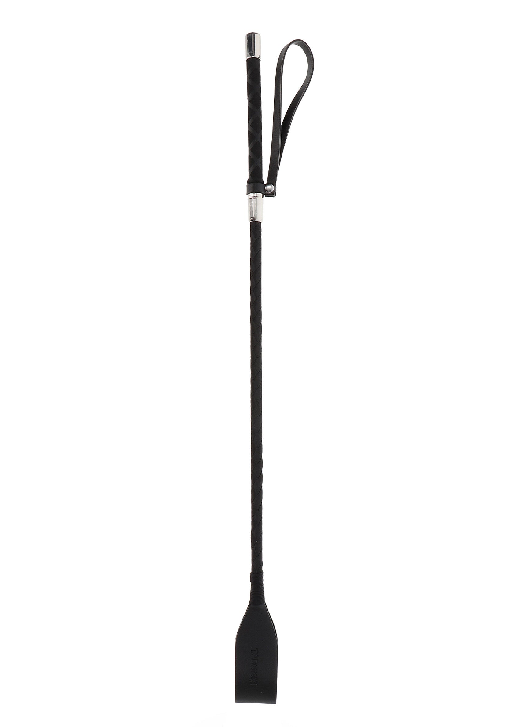 Cravache noire élégante pour une touche de sensualité et de domination. Accessoire coquin parfait pour pimenter vos jeux.; Elegante zwarte zweep voor een vleugje sensualiteit en dominantie. Perfect stout accessoire om je spel mee op te fleuren.; Elegant black riding crop for a touch of sensuality and dominance. Perfect naughty accessory to spice up your play.