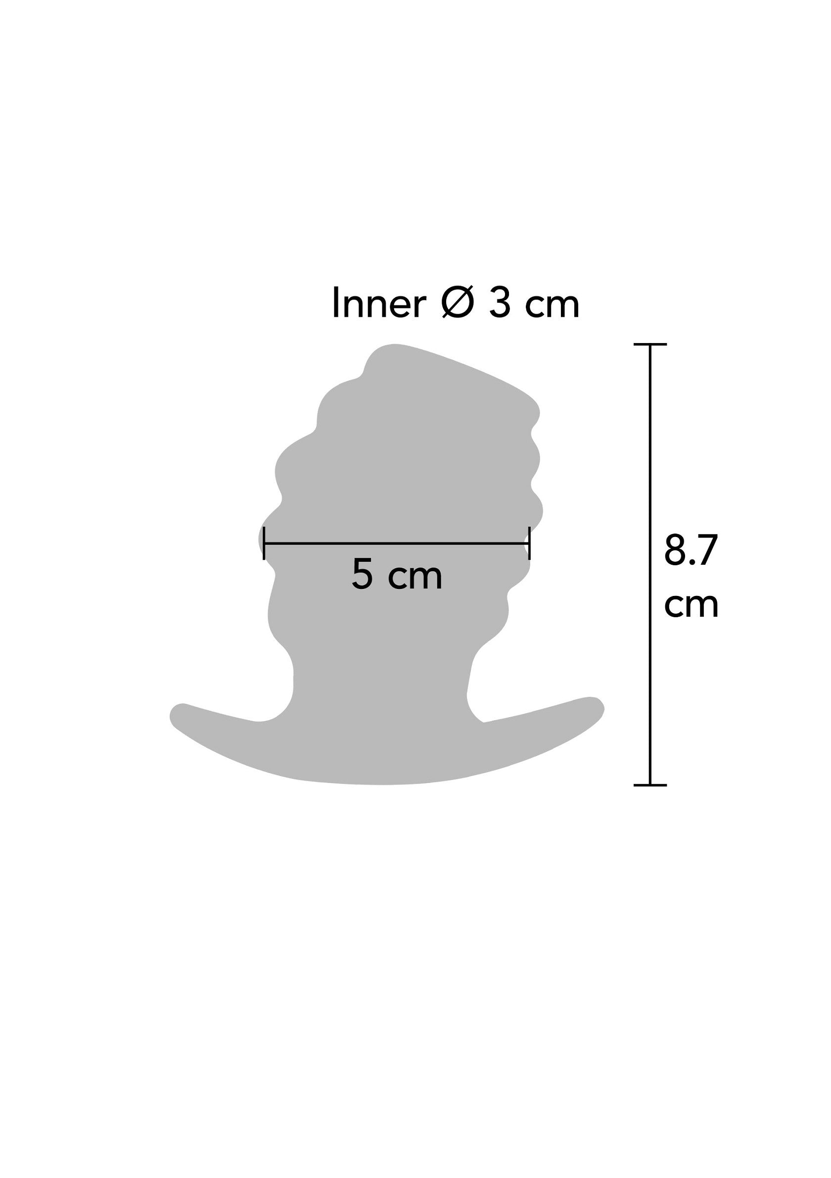 Dimensions du produit : diamètre intérieur de 3 cm, largeur de 5 cm et hauteur de 8,7 cm.; Productafmetingen: 3 cm binnendiameter, 5 cm breed en 8,7 cm hoog.; Product dimensions: 3 cm inner diameter, 5 cm wide, and 8.7 cm tall.