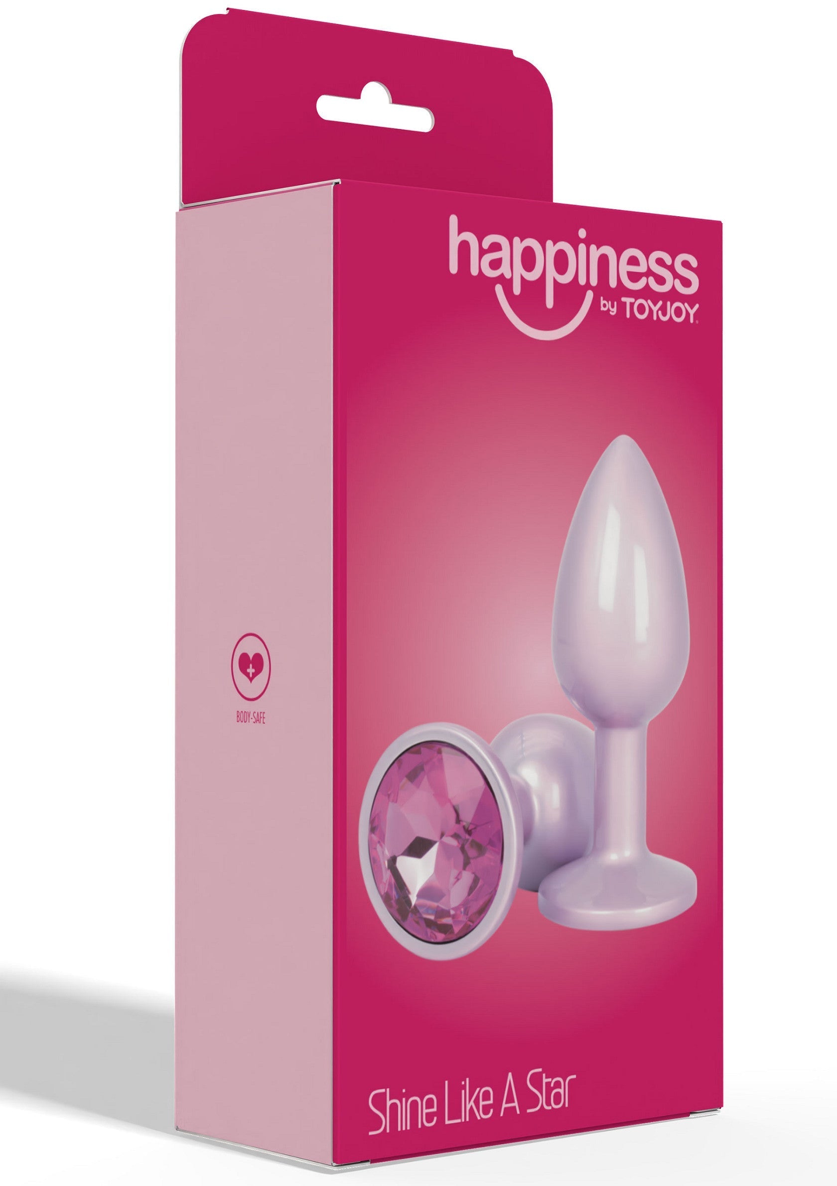 Plug anal rose 'Shine Like A Star' par Happiness by ToyJoy. Brillez de mille feux !; Roze 'Shine Like A Star' anale plug van Happiness by ToyJoy. Schitter als een ster!; Pink 'Shine Like A Star' butt plug by Happiness by ToyJoy. Shine like a star!