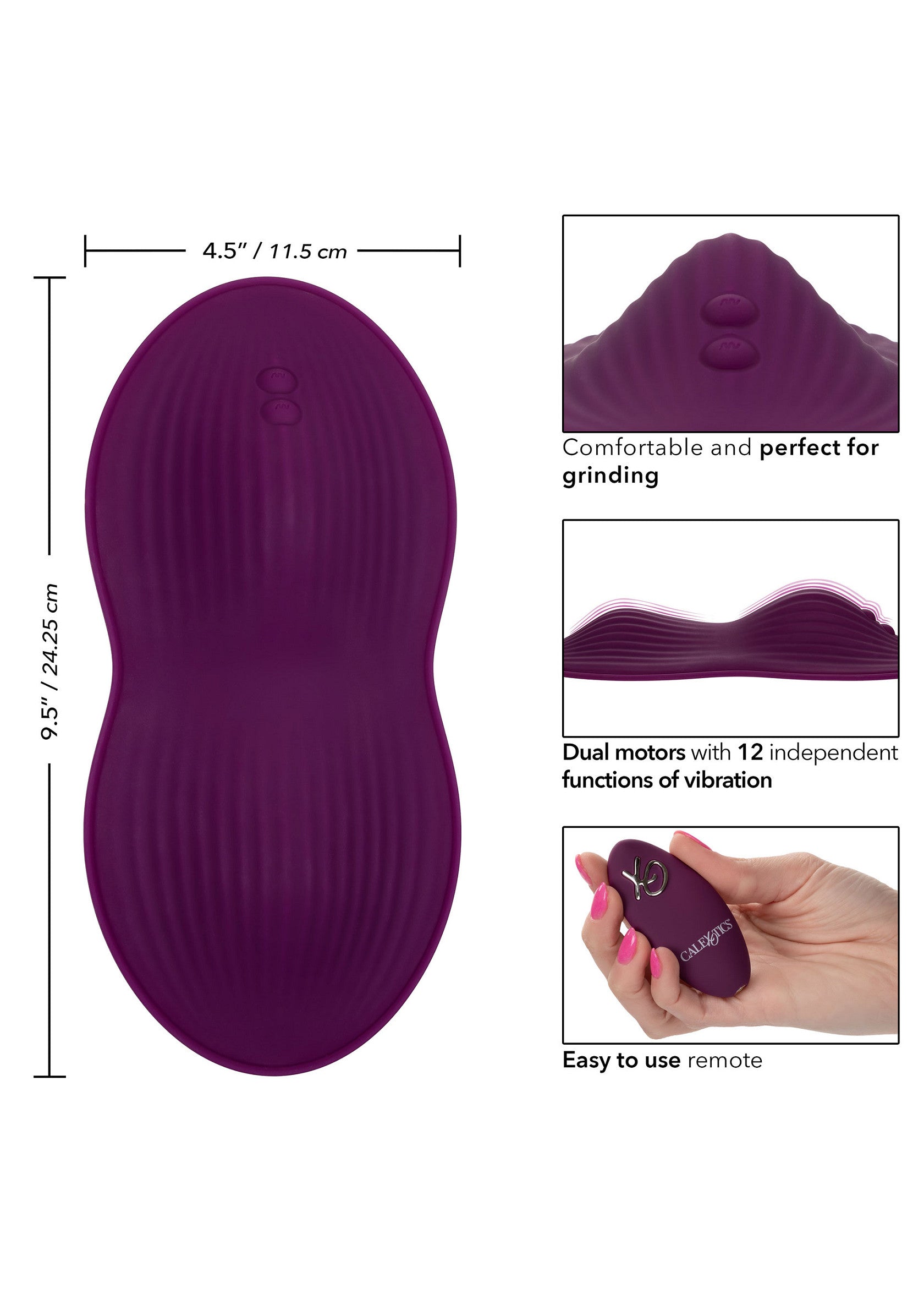 Masseur personnel violet avec télécommande. Double moteur, 12 modes de vibration. Idéal pour le plaisir !; Paarse persoonlijke stimulator met afstandsbediening. Dubbele motor, 12 vibratiestanden. Perfect voor genot!; Purple personal massager with remote. Dual motor, 12 vibration settings. Perfect for pleasure!