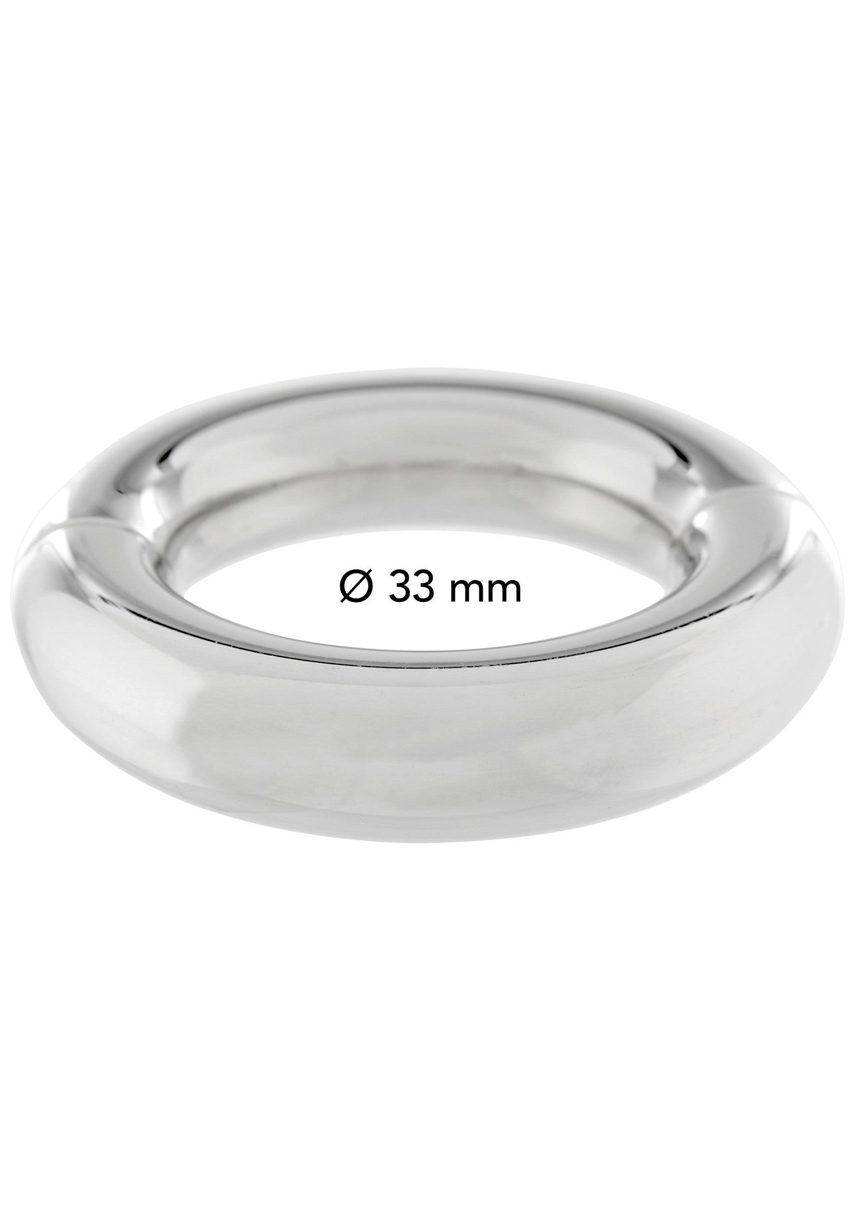 Anneau en acier inoxydable poli, diamètre 33mm. Accessoire moderne et élégant pour hommes et femmes.; Gepolijste roestvrijstalen ring, diameter 33mm. Modern en stijlvol accessoire voor mannen en vrouwen.; Polished stainless steel ring, 33mm diameter. Modern and stylish accessory for men and women.