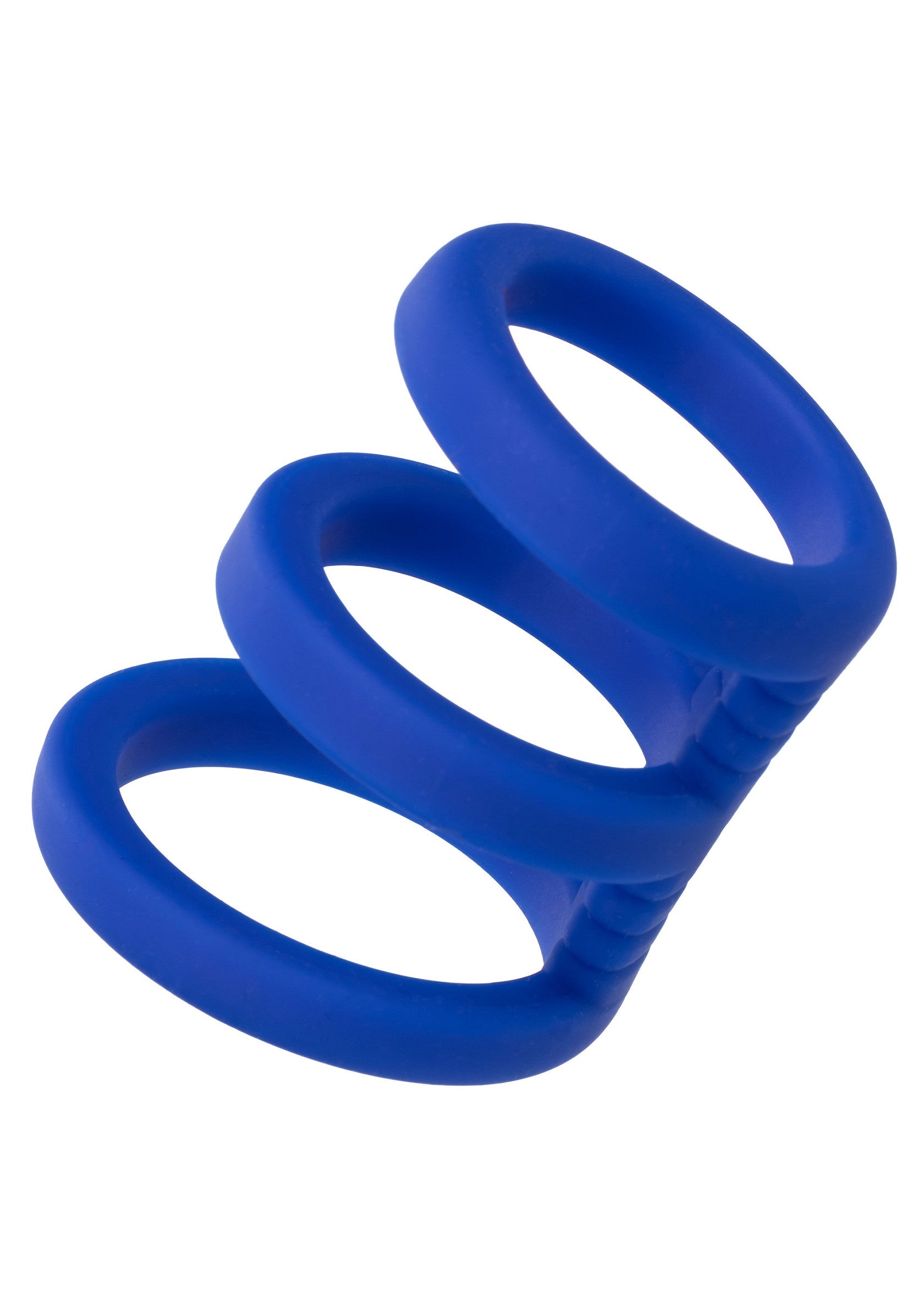 Anneau pénien vibrant bleu pour plus de plaisir et de sensations.; Blauwe vibrerende penisring voor meer plezier en sensaties.; Blue vibrating cock ring for enhanced pleasure and sensations.