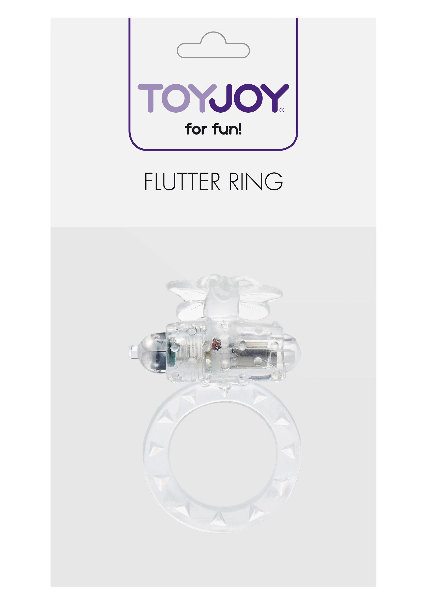 Anneau vibrant ToyJoy Flutter Ring pour des sensations intenses et ludiques. Amusez-vous !; ToyJoy Flutter Ring vibrerende ring voor intense en speelse sensaties. Veel plezier!; ToyJoy Flutter Ring vibrating ring for intense and playful sensations. Have fun!