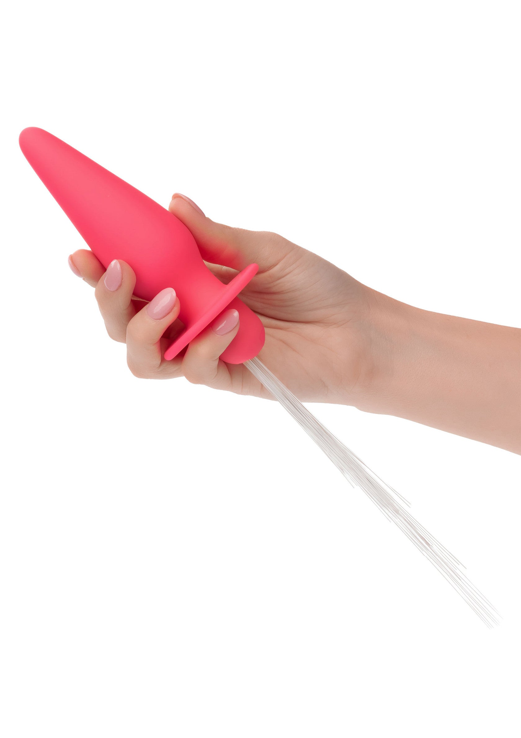 Plug anal rose avec queue en fibres blanches, pour des sensations uniques et un plaisir intense.; Roze anale plug met witte vezelstaart, voor unieke sensaties en intens plezier.; Pink butt plug with white fiber tail, for unique sensations and intense pleasure.