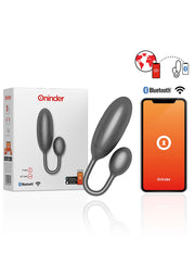 Oninder : sextoy connecté pour des plaisirs personnalisés et à distance. Contrôle via application mobile.; Oninder: verbonden seksspeeltje voor gepersonaliseerd plezier op afstand. Bediening via mobiele app.; Oninder: connected sex toy for personalized and remote pleasure. Control via mobile app.