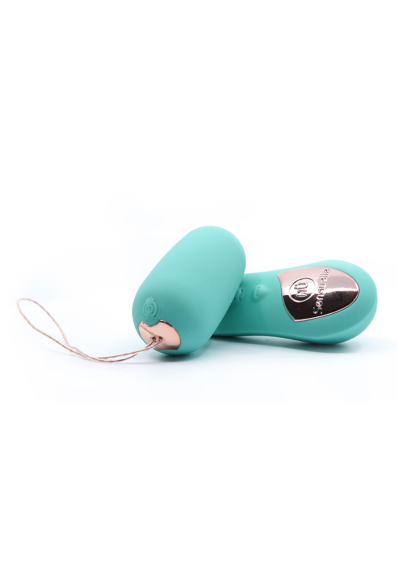 Vibromasseur turquoise SenseLuxe pour le plaisir féminin, design élégant et compact.; SenseLuxe turquoise vibrator voor vrouwelijk genot, elegant en compact design.; SenseLuxe turquoise vibrator for feminine pleasure, elegant & compact design.