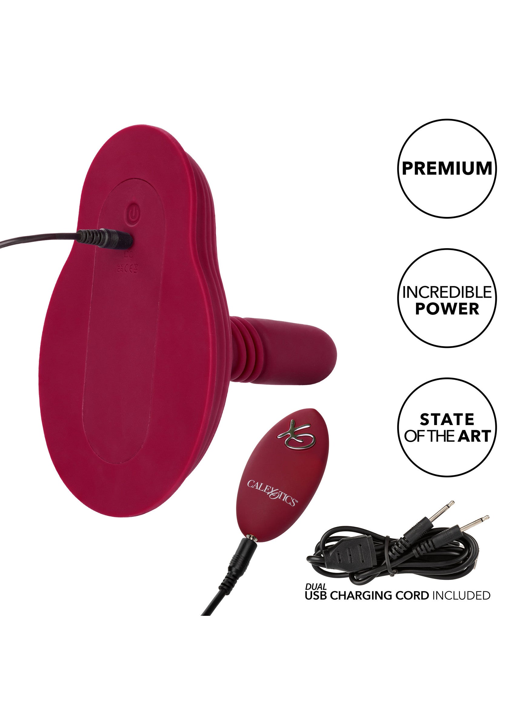 Vibromasseur premium avec télécommande et câble de chargement USB inclus. Plaisir garanti! ; Premium vibrator met afstandsbediening en USB-oplaadkabel inbegrepen. Gegarandeerd plezier!; Premium vibrator with remote control and included USB charging cable. Guaranteed pleasure!