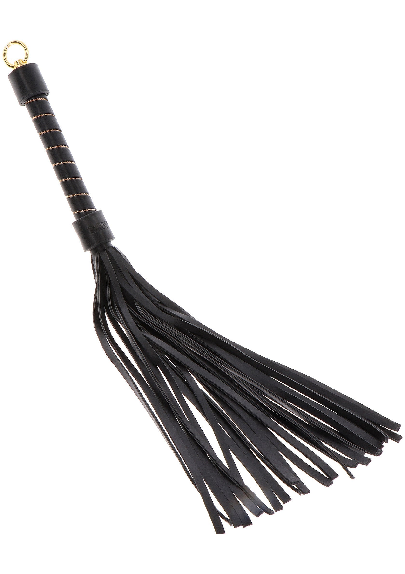 Cravache en cuir noir pour jeux coquins. Amusez-vous avec cet accessoire érotique.; Zwarte leren zweep voor ondeugende spelletjes. Plezier met dit erotische accessoire.; Black leather flogger for kinky games. Have fun with this erotic accessory.