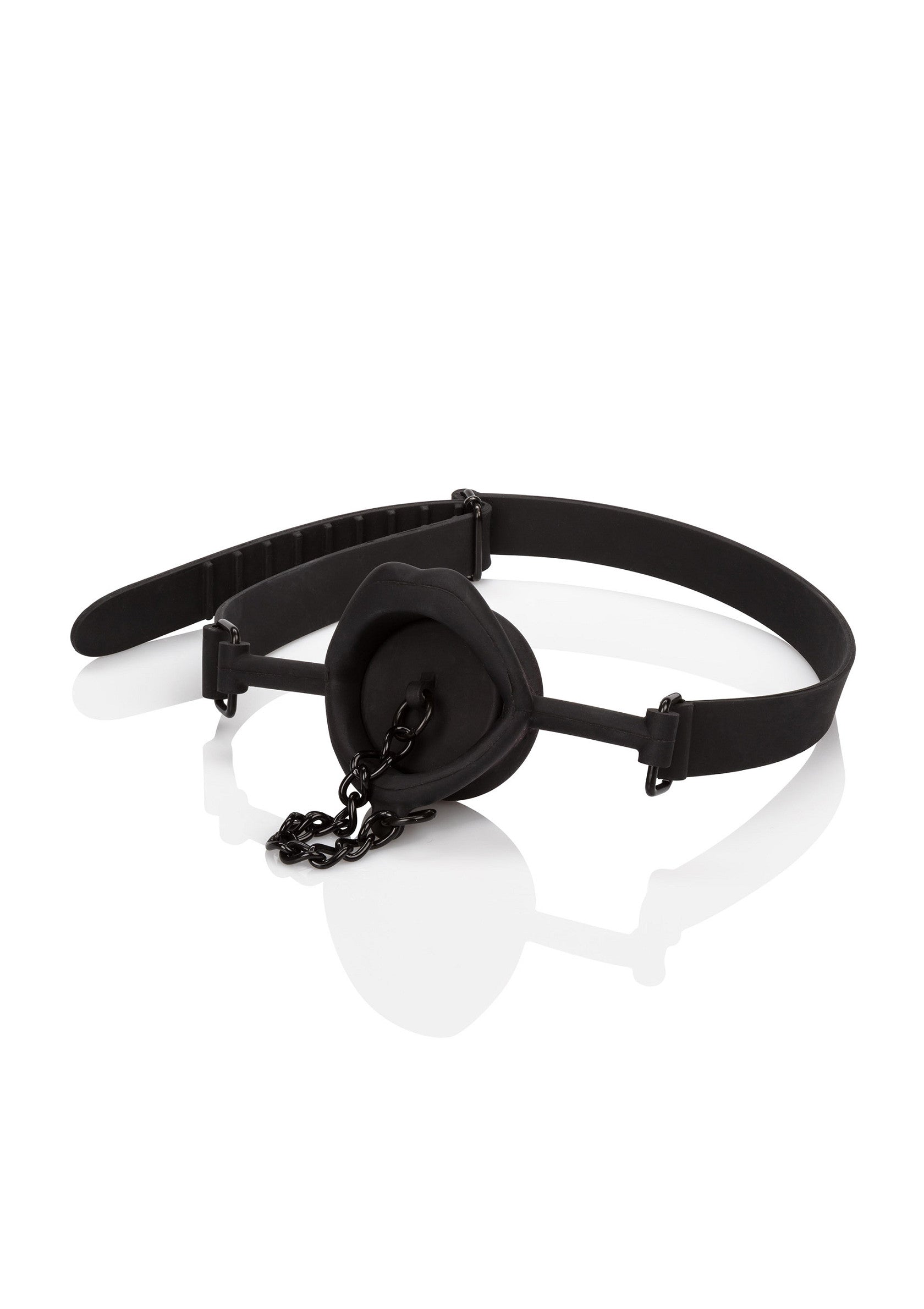Bâillon sphérique noir avec chaîne, pour un jeu coquin et des sensations intenses.; Zwarte kogelknevel met ketting, voor speels plezier en intense sensaties.; Black ball gag with chain, for playful fun and intense sensations.