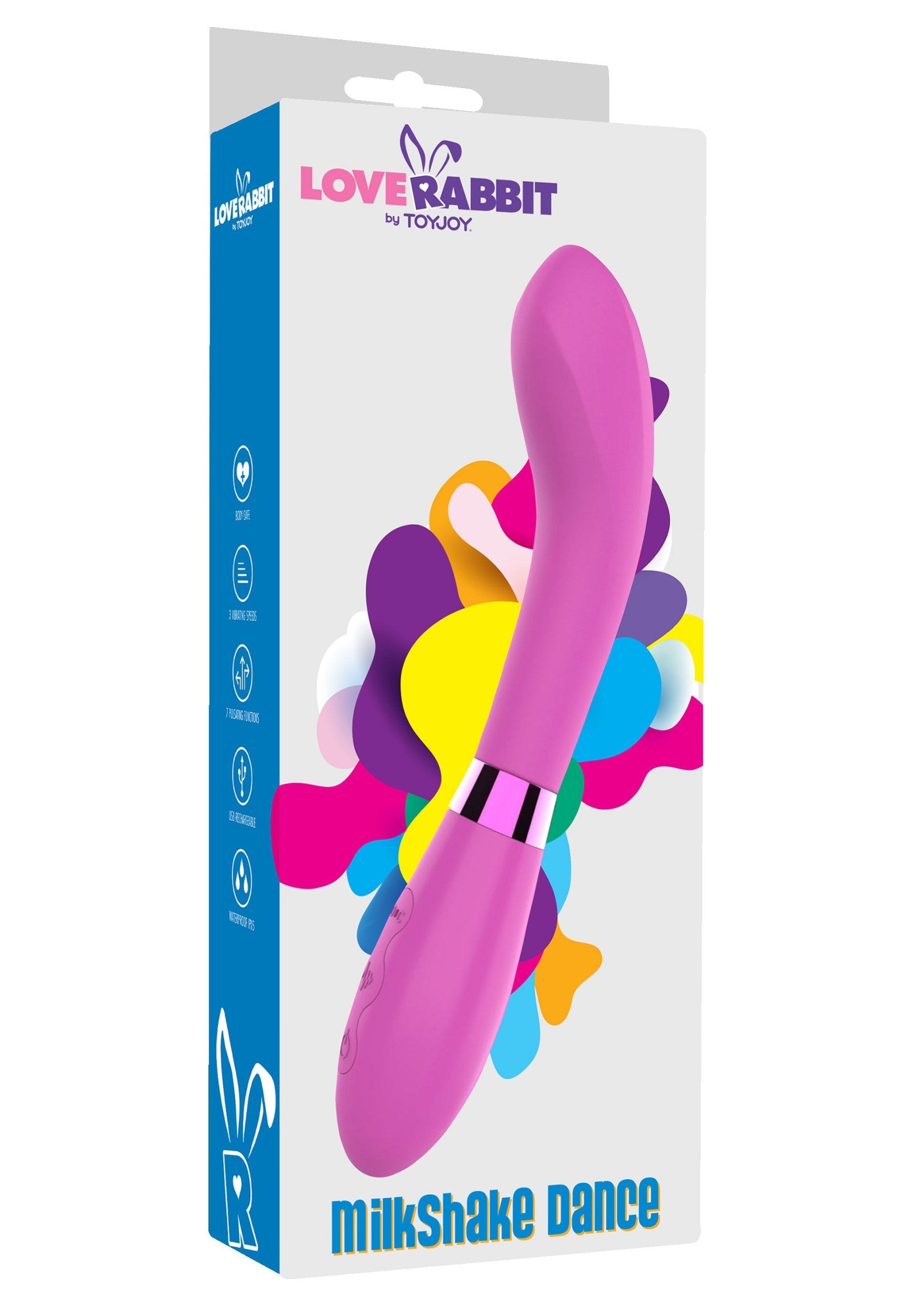 LoveRabbit Milkshake Dance : vibromasseur rose pour le plaisir féminin.; LoveRabbit Milkshake Dance: roze vibrator voor vrouwelijk genot.; LoveRabbit Milkshake Dance: pink vibrator for female pleasure.