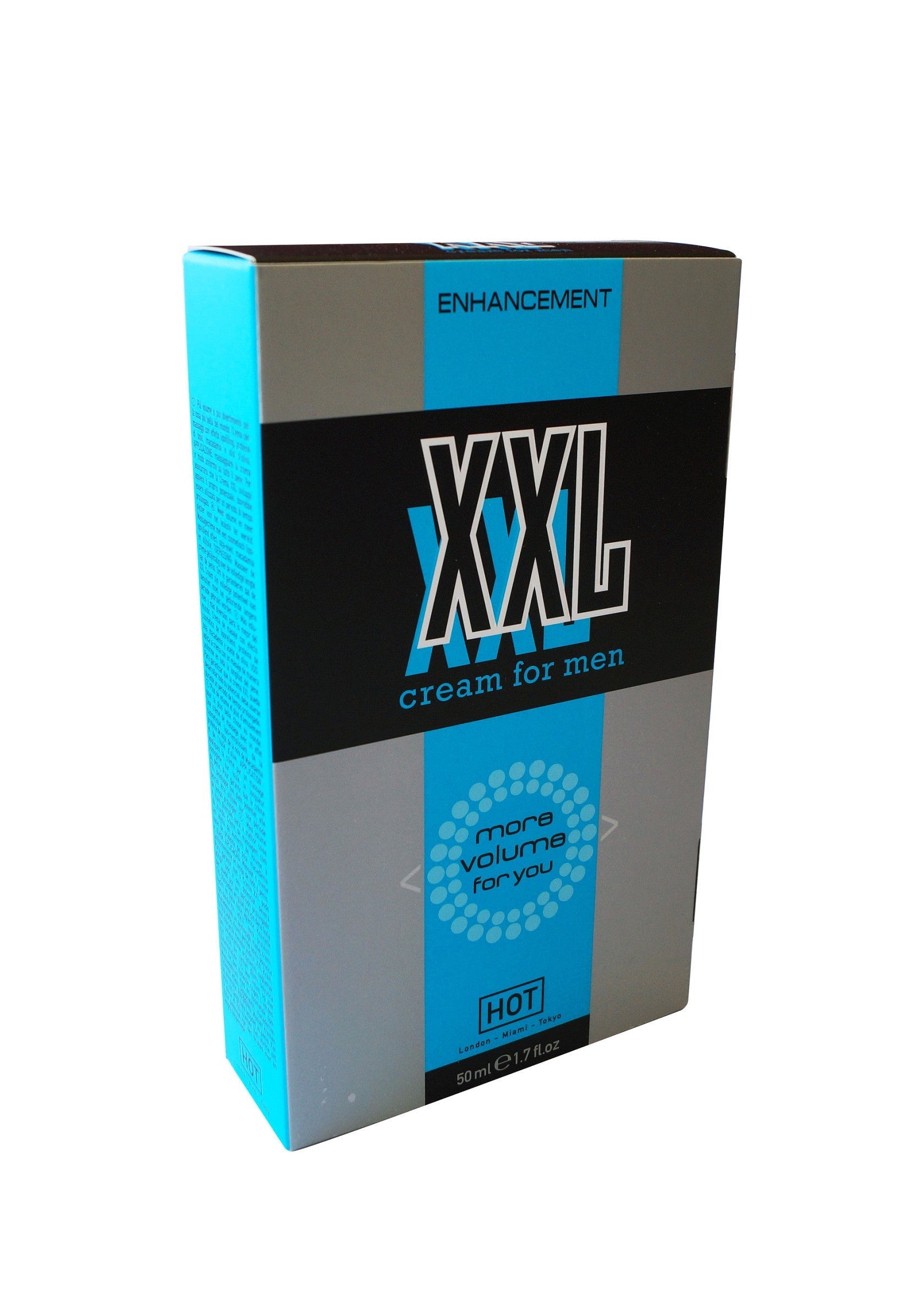 Crème XXL pour hommes. Pour plus de volume et d'amélioration.; XXL crème voor mannen. Voor meer volume en verbetering.; XXL cream for men. For more volume and enhancement.