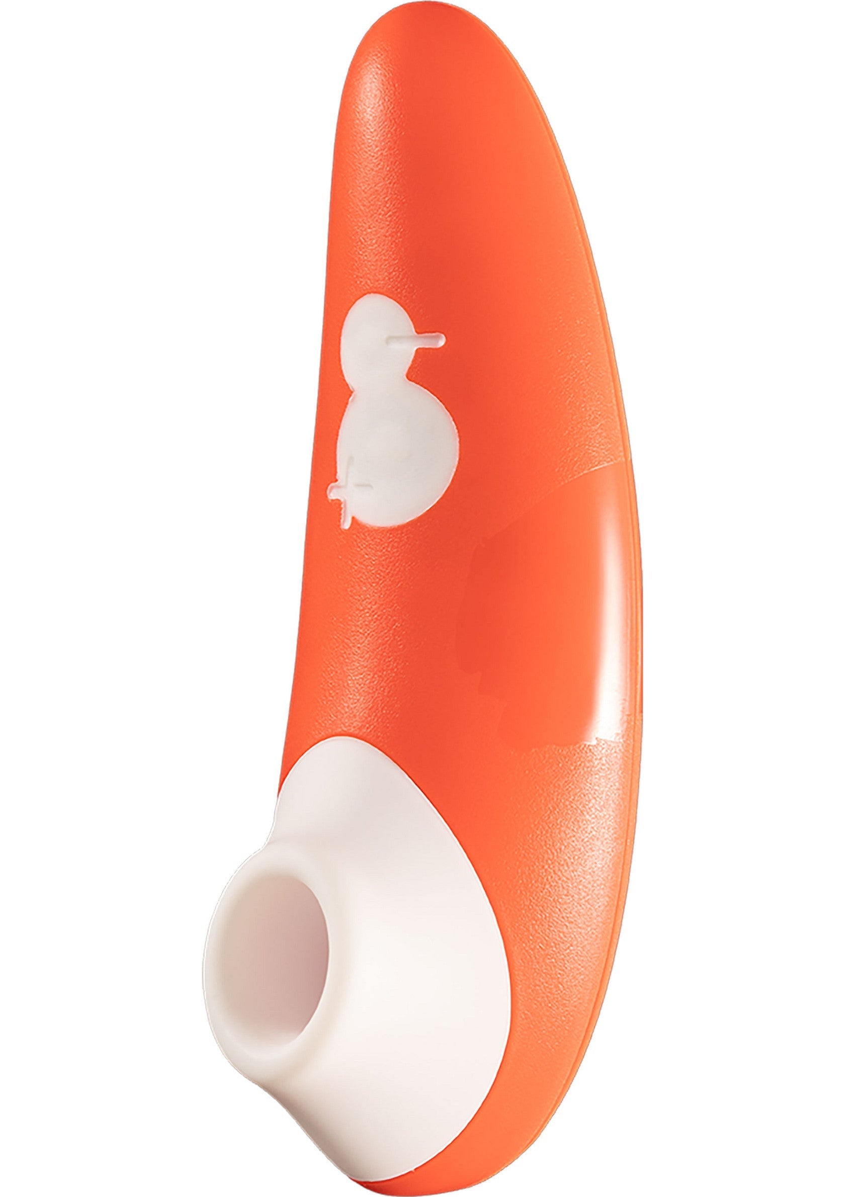 Plaisir masculin avec cet appareil texturé orange et blanc.; Mannelijk genot met dit oranje-witte getextureerde apparaat.; Male pleasure with this orange and white textured device.