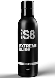 Lubrifiant à base de silicone S8 EXTREME GLIDE pour un plaisir durable. Flacon de 250 ml.; S8 EXTREME GLIDE siliconen glijmiddel voor langdurig plezier. Fles van 250 ml.; S8 EXTREME GLIDE silicone-based lubricant for long-lasting pleasure. 250ml bottle.