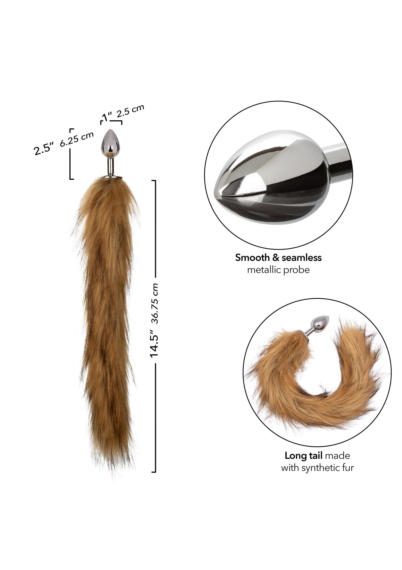 Plug anal avec queue en fausse fourrure. Accessoire coquin pour adultes. Plaisir garanti !; Anale plug met faux fur staart. Volwassen speeltje. Gegarandeerd plezier!; Butt plug with faux fur tail. Adult novelty toy. Guaranteed fun!