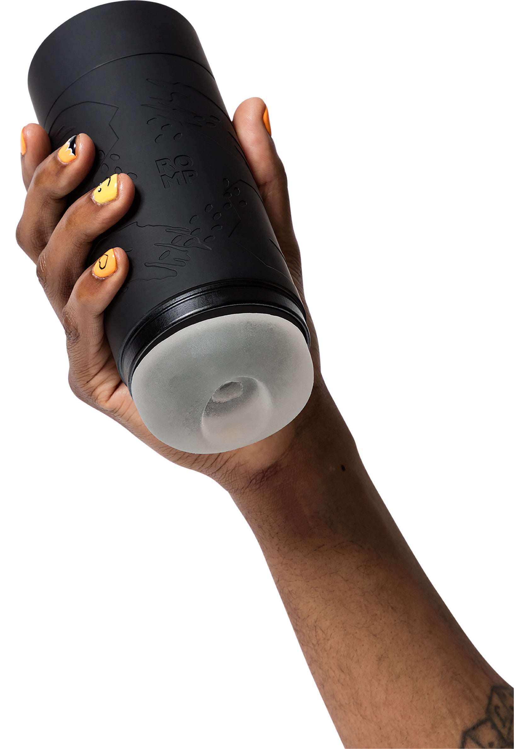 Manchon de plaisir texturé noir, pour une expérience intense et personnalisée.; Zwarte, getextureerde pleasure sleeve voor een intense, persoonlijke ervaring.; Black, textured pleasure sleeve for an intense, personalized experience.