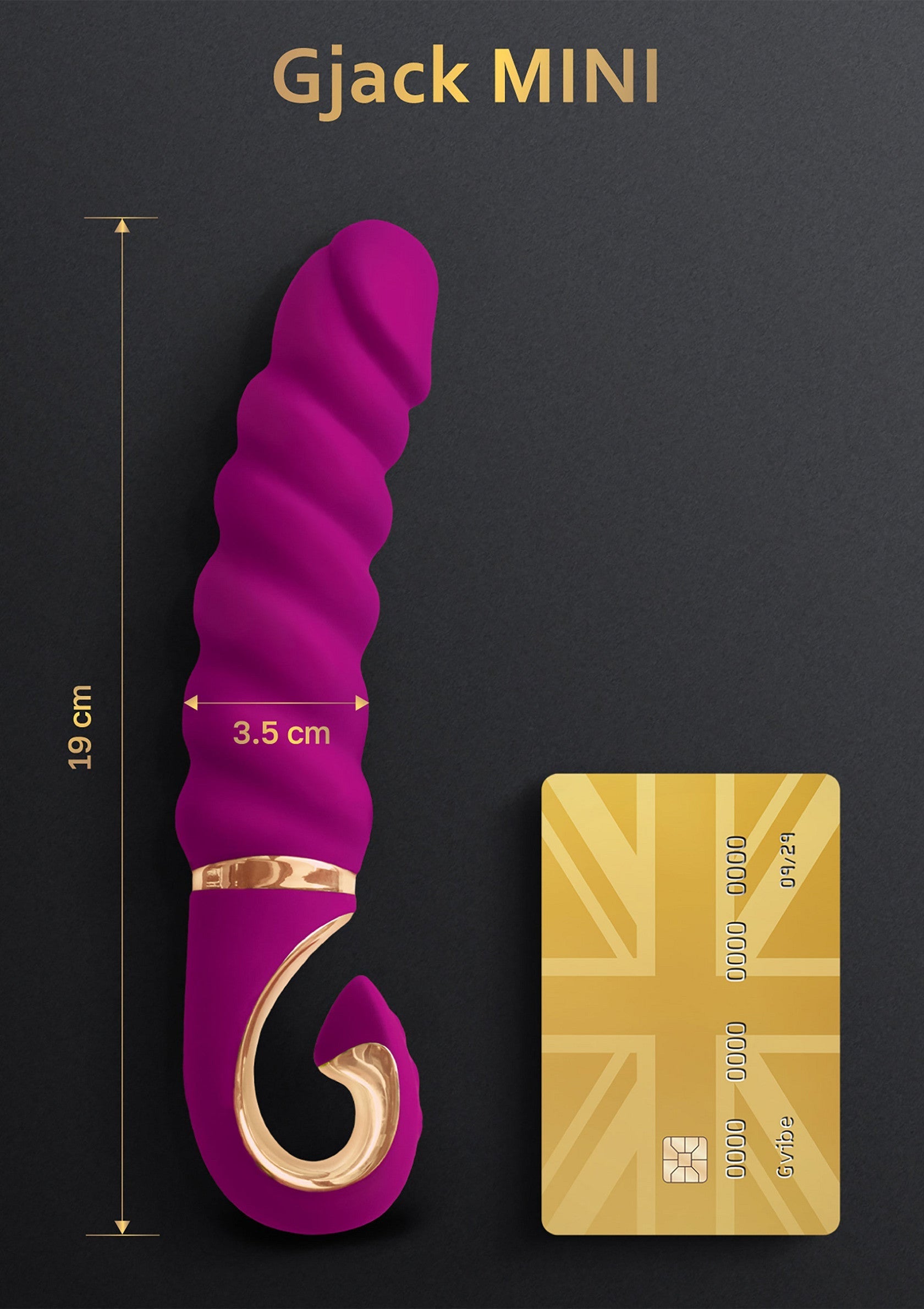 Gjack MINI vibrant en silicone violet. Compact et puissant, parfait pour une exploration intime. Dimensions : 19cm x 3.5cm; Gjack MINI vibrator in paars siliconen. Compact en krachtig, perfect voor intieme verkenning. Afmetingen: 19cm x 3.5cm; Gjack MINI vibrator in purple silicone. Compact and powerful, perfect for intimate exploration. Dimensions: 19cm x 3.5cm