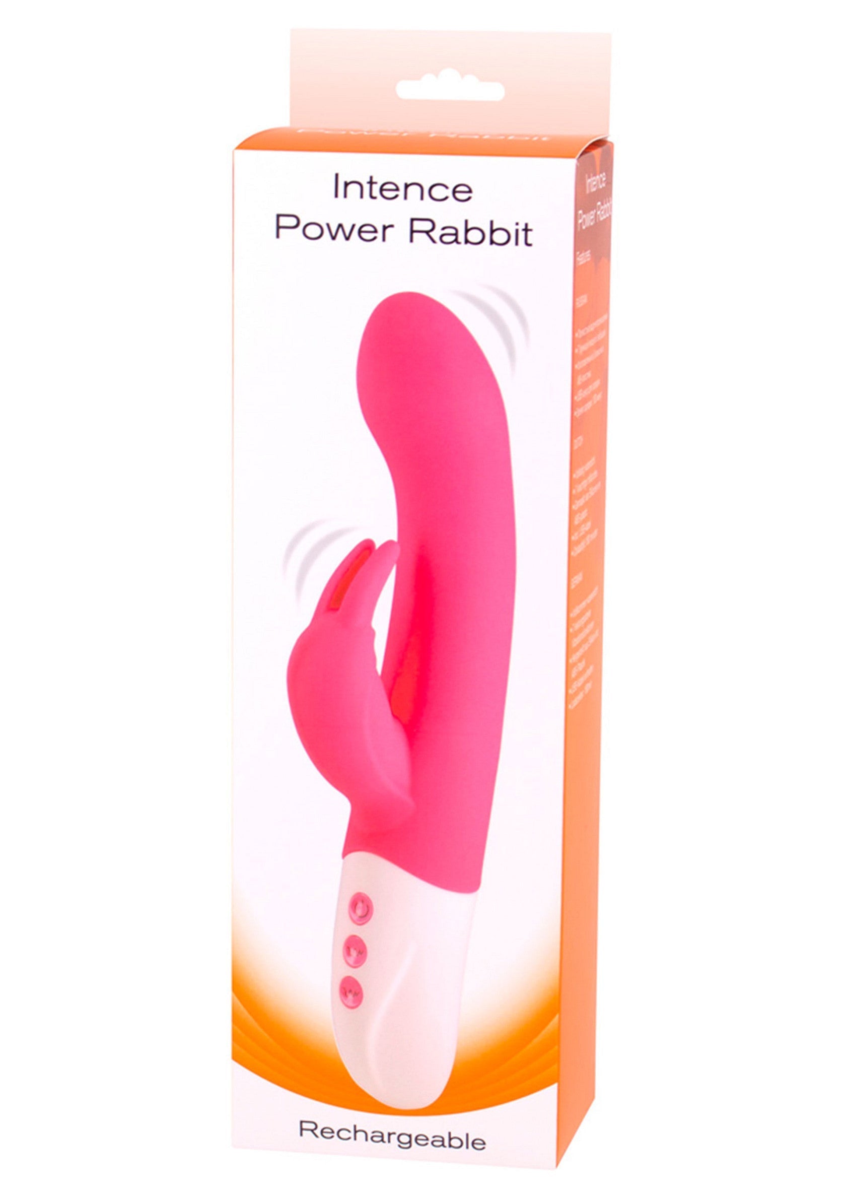 Intence Power Rabbit : vibromasseur rechargeable rose pour le plaisir féminin intense.; Intence Power Rabbit: roze, oplaadbare vibrator voor intens vrouwelijk plezier.; Intence Power Rabbit: Pink, rechargeable vibrator for intense female pleasure.