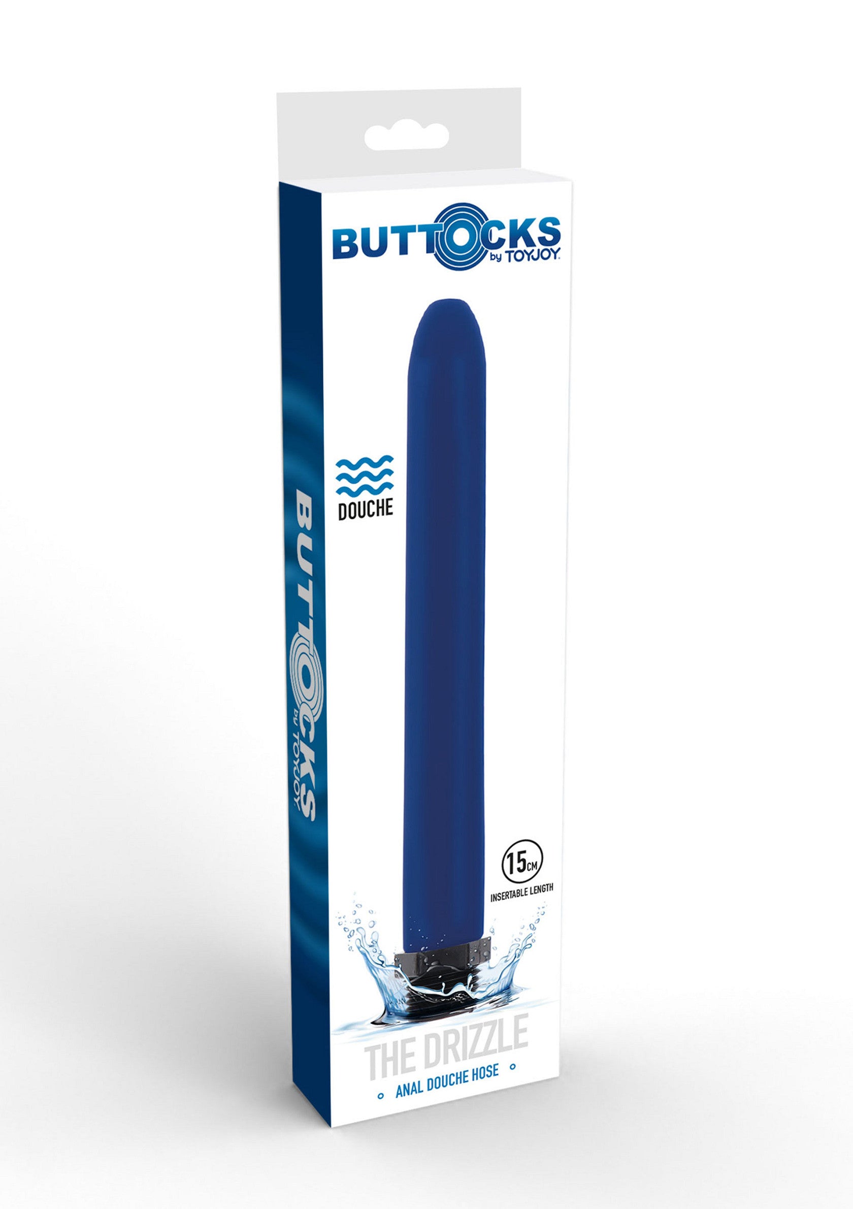 Buttocks The Drizzle : poire anale douce et hygiénique pour une propreté optimale. 15 cm de long.; Buttocks The Drizzle: zachte en hygiënische anale douche voor optimale reiniging. 15 cm lang.; Buttocks The Drizzle: gentle and hygienic anal douche for optimal cleanliness. 15 cm long.