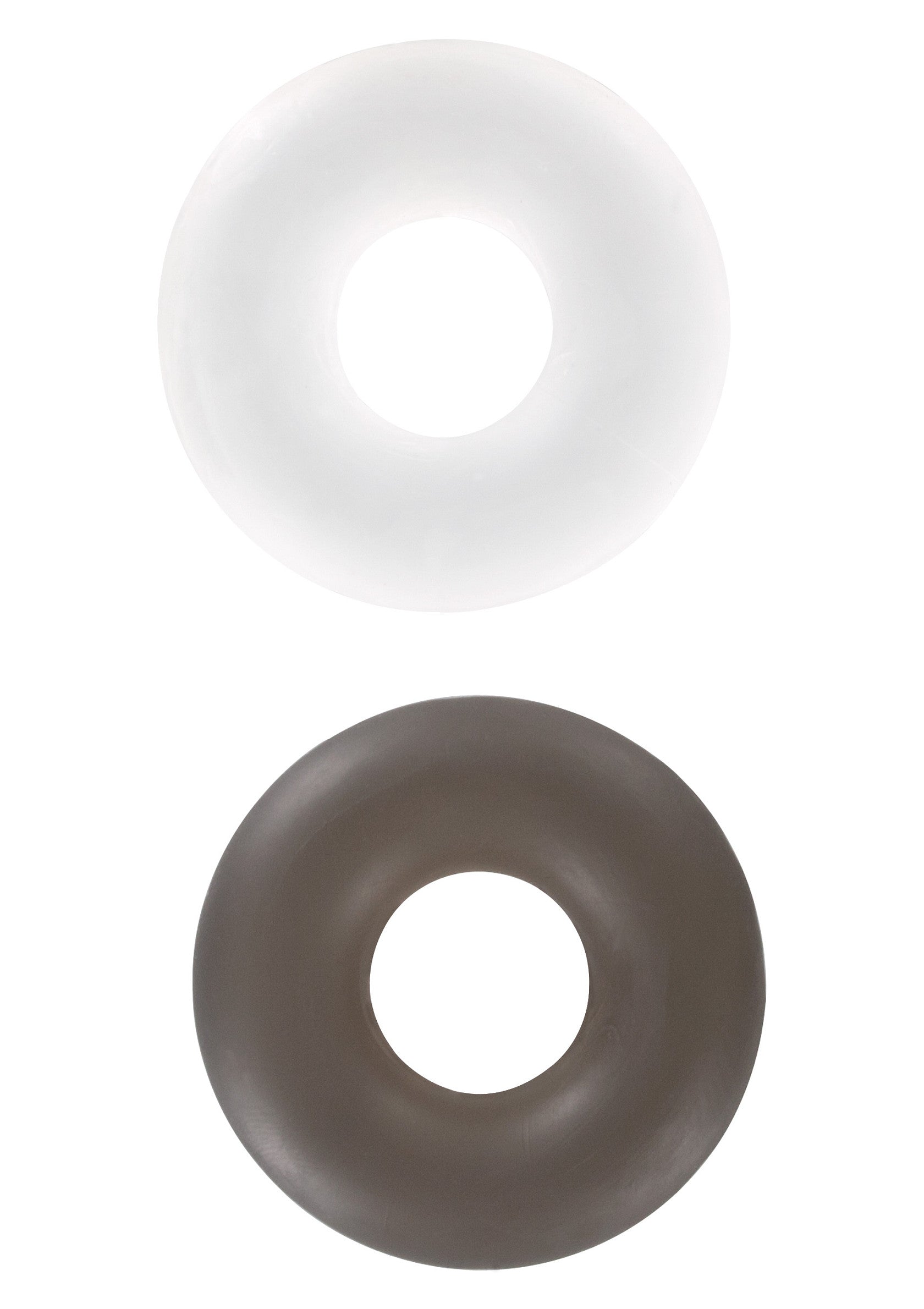Deux anneaux, un blanc et un marron, parfaits pour ajouter une touche unique à votre intérieur.; Twee ringen, een witte en een bruine, perfect om een unieke touch aan je interieur toe te voegen.; Two rings, one white and one brown, perfect for adding a unique touch to your home.