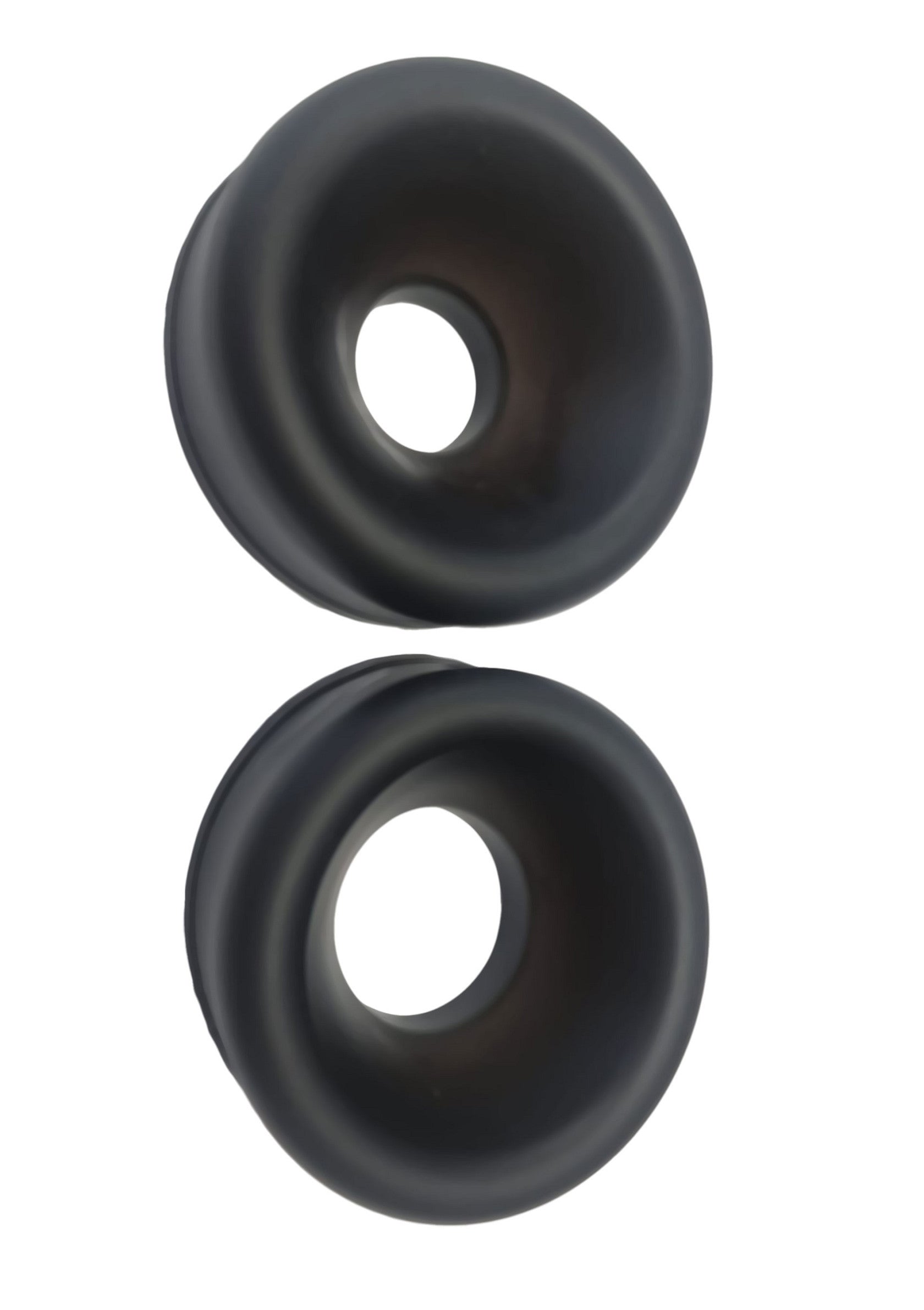 Paire de tunnels d'oreille noirs, écarteurs de lobe pour piercing.; Zwarte oor tunnels, oorleuning stretchers voor piercings, per paar.; Pair of black ear tunnels, lobe stretchers for piercings.
