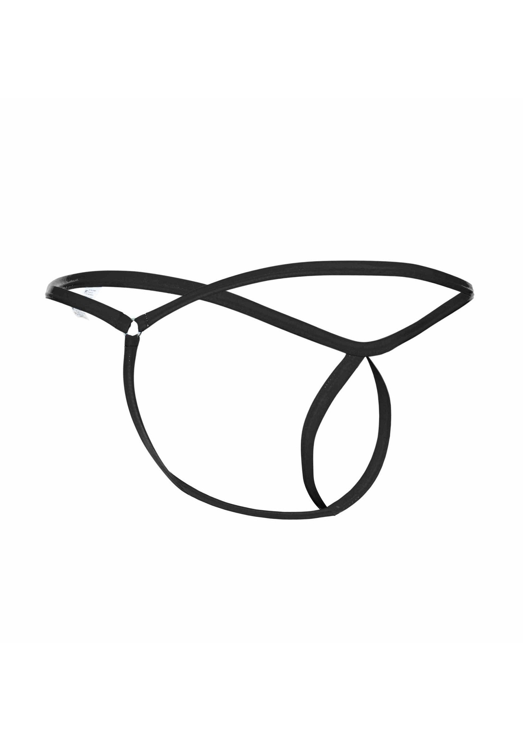 String noir minimaliste, lingerie sexy pour femme, confortable et élégant.; Zwarte string, minimalistisch design, sexy dameslingerie, comfortabel en elegant.; Black string thong, minimalist design, sexy women's lingerie, comfortable & elegant.