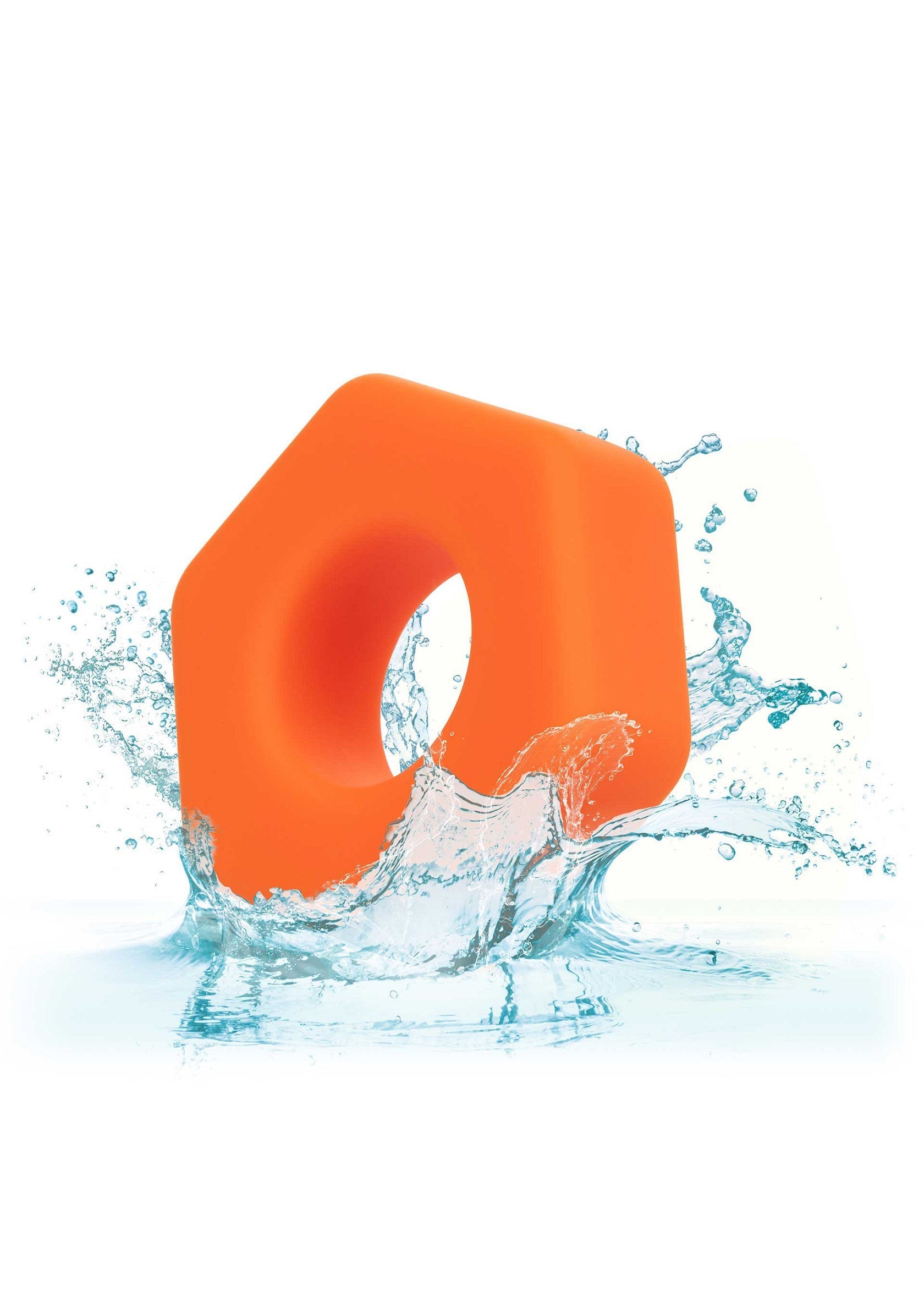 Jouet orange flottant pour chien. Amusant et résistant à l'eau, parfait pour jouer dans l'eau ou à la plage!; Oranje hondenspeelgoed dat drijft. Leuk en waterbestendig, perfect om mee te spelen in het water of op het strand!; Orange dog toy that floats. Fun and water-resistant, perfect for playing in the water or at the beach!