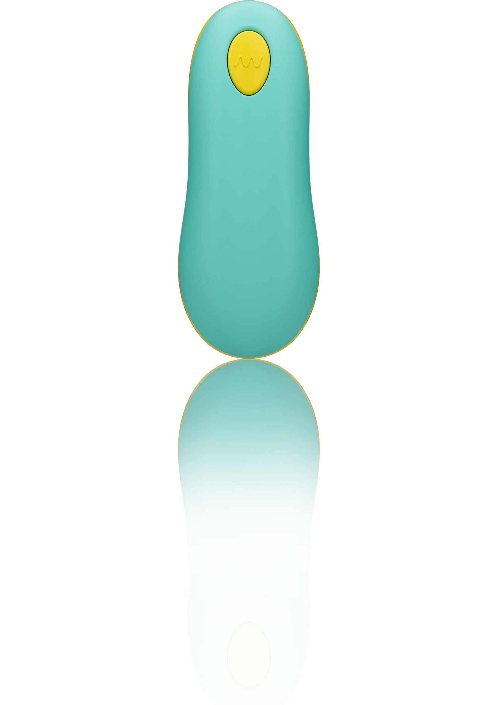 Masseur personnel turquoise et jaune pour le bien-être et la détente.; Turquoise en gele persoonlijke massageapparaat voor welzijn en ontspanning.; Teal and yellow personal massager for wellness and relaxation.