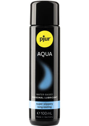 pjur AQUA lubrifiant personnel à base d'eau, super glissant et longue durée, 100ml; pjur AQUA glijmiddel op waterbasis, super glad en langdurig, 100ml; pjur AQUA water-based personal lubricant, super slippery long-lasting, 100ml