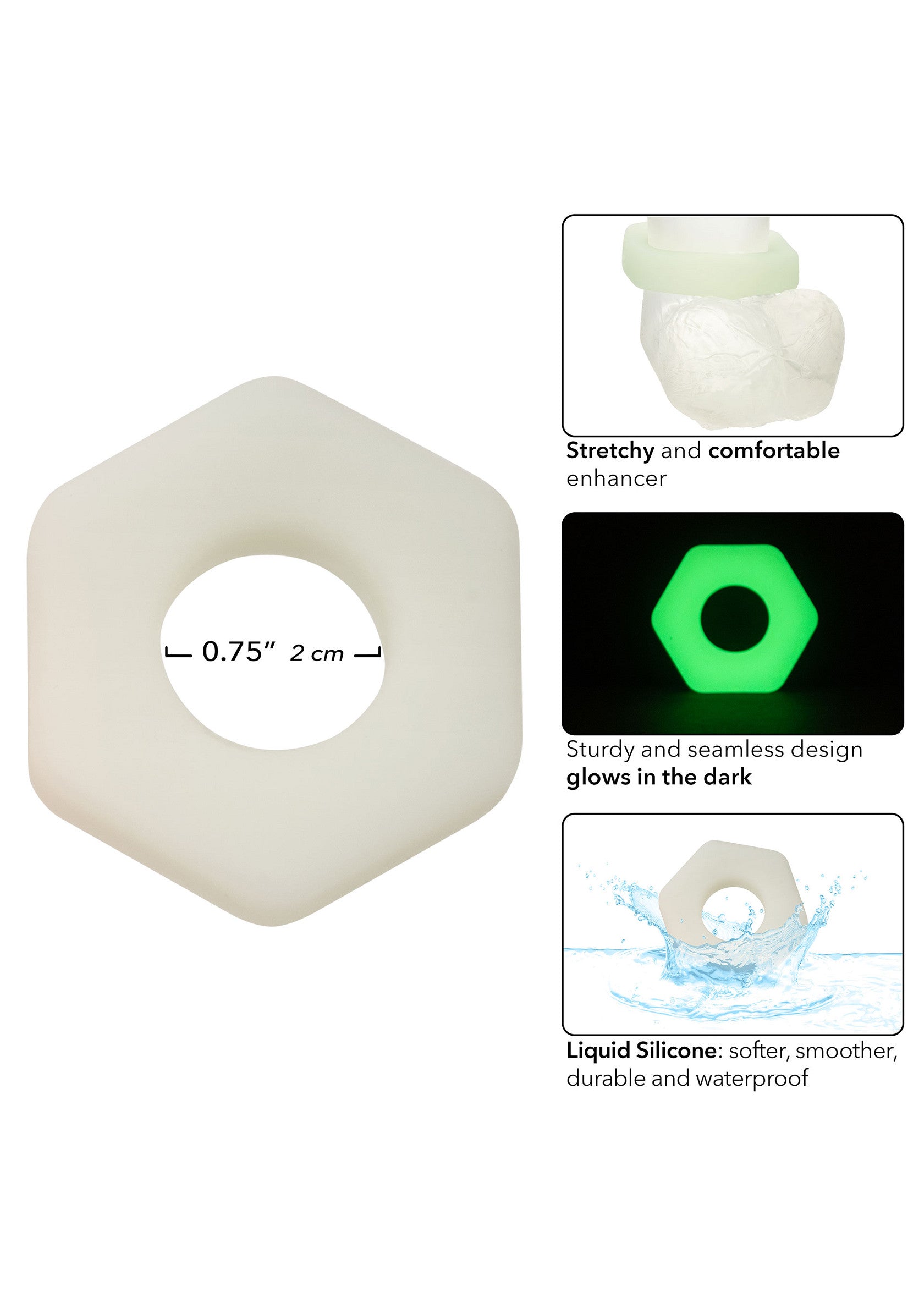 CalExotics Silicone Prolong Sexagon Ring