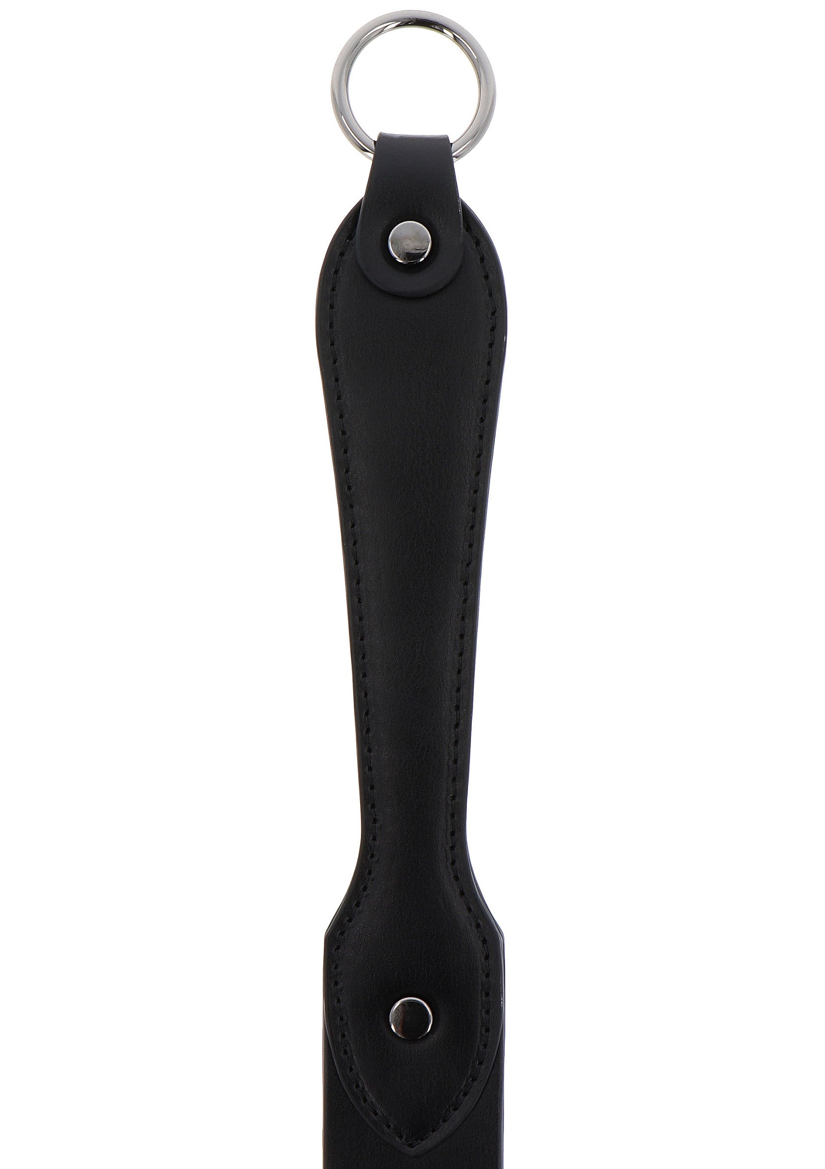 Porte-clés en cuir noir élégant. Accessoire de mode minimaliste et pratique pour vos clés.; Elegante zwarte leren sleutelhanger. Minimalistisch en praktisch modeaccessoire voor uw sleutels.; Stylish black leather keychain. Minimalist and practical fashion accessory for your keys.