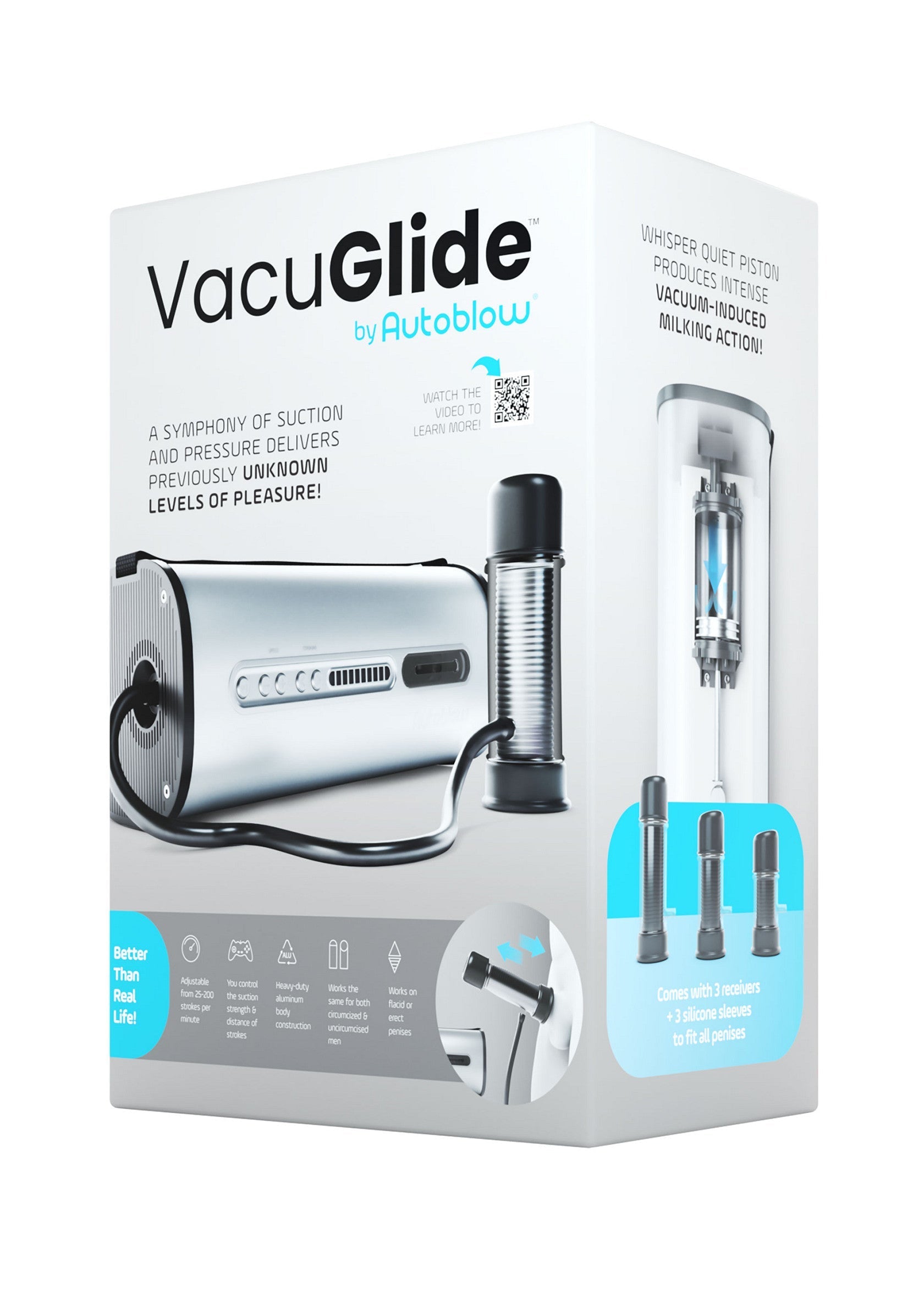 VacuGlide par Autoblow: un appareil de plaisir offrant une succion et une pression intenses pour des sensations inédites. ; VacuGlide van Autoblow: een genotsapparaat dat intense zuigkracht en druk levert voor ongekende sensaties.; VacuGlide by Autoblow: A pleasure device delivering intense suction and pressure for previously unknown sensations.