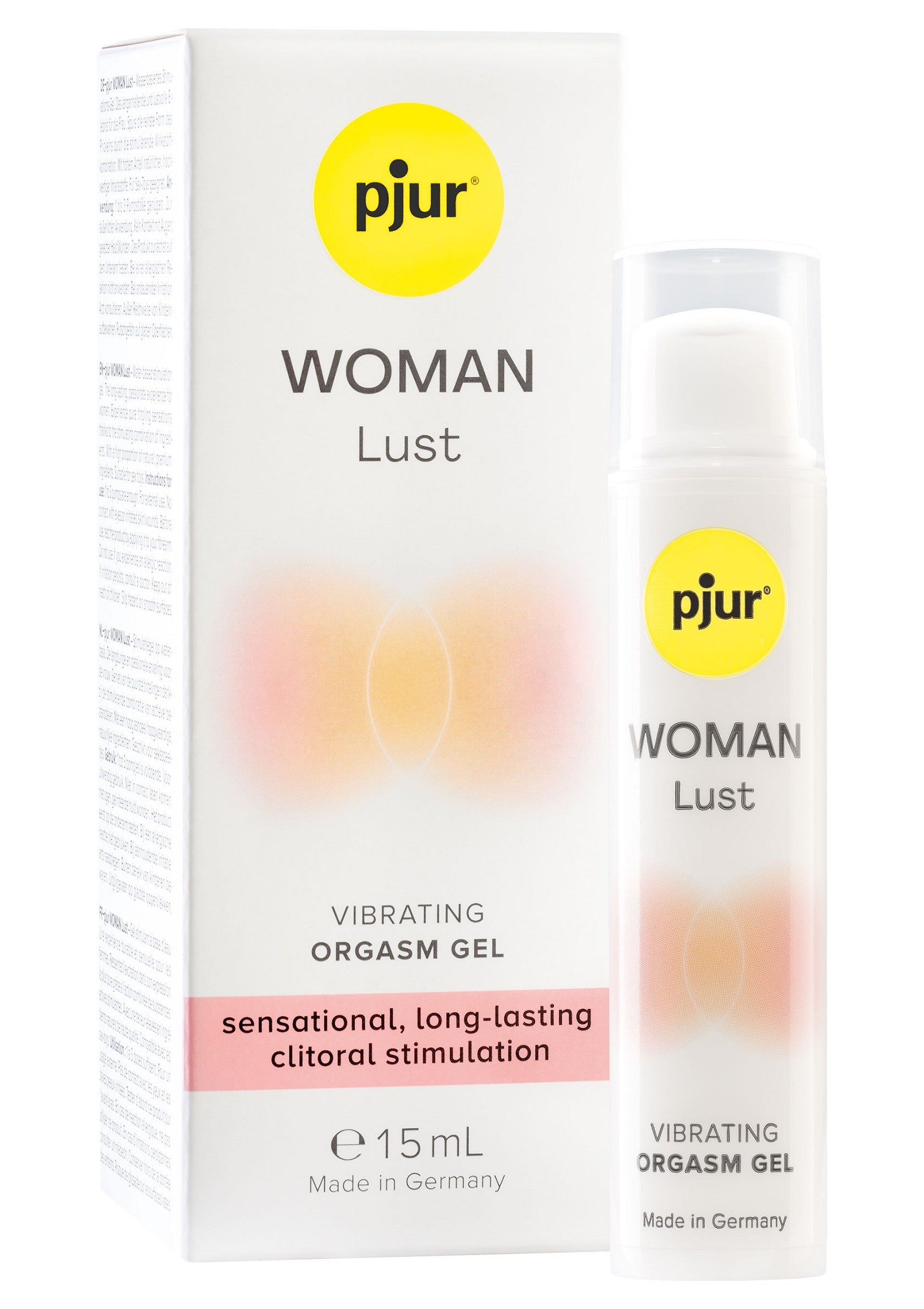 Pjur Woman Lust Gel Orgasmique Vibratoire pour une stimulation clitoridienne sensationnelle et durable. ; Pjur Woman Lust Vibrerende Orgasme Gel voor sensationele, langdurige clitorale stimulatie.; Pjur Woman Lust Vibrating Orgasm Gel for sensational, long-lasting clitoral stimulation. 