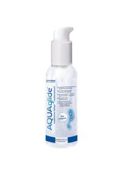 Lubrifiant Aquaglide, gel médical pour plus de plaisir et de confort. Idéal pour les rapports sexuels.; Aquaglide glijmiddel, medische gel voor meer plezier en comfort. Ideaal voor seksuele omgang.; Aquaglide lubricant, medical gel for more pleasure and comfort. Ideal for sexual intercourse.