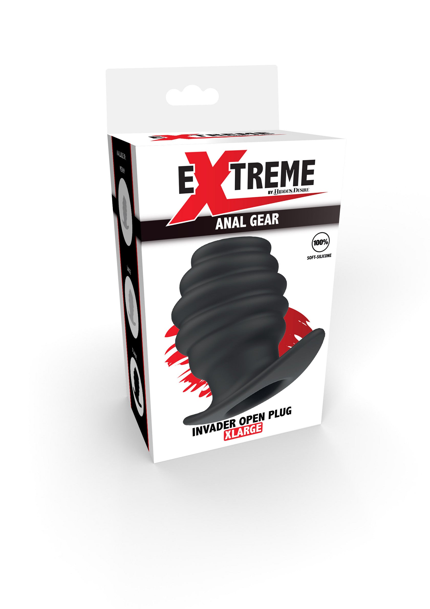 Extreme Anal Gear Invader Open Plug XLarge : plaisir extrême garanti !; Extreme Anal Gear Invader Open Plug XLarge: gegarandeerd extreem plezier!; Extreme Anal Gear Invader Open Plug XLarge: Guaranteed extreme pleasure!