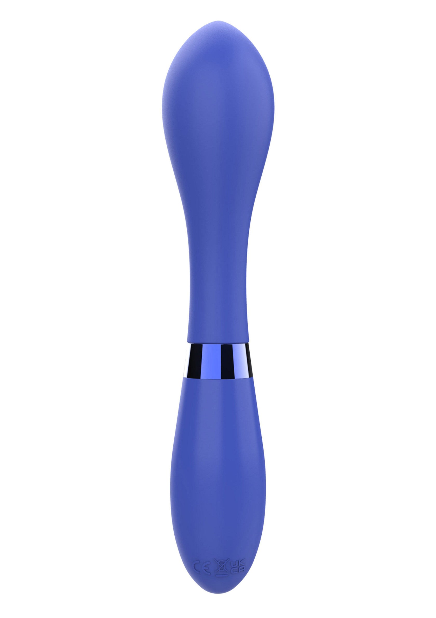 Vibromasseur de couple bleu élégant pour le plaisir intime. Explorez des sensations uniques.; Stijlvolle blauwe koppel vibrator voor intiem plezier. Ontdek unieke sensaties.; Stylish blue couple vibrator for intimate pleasure. Explore unique sensations.