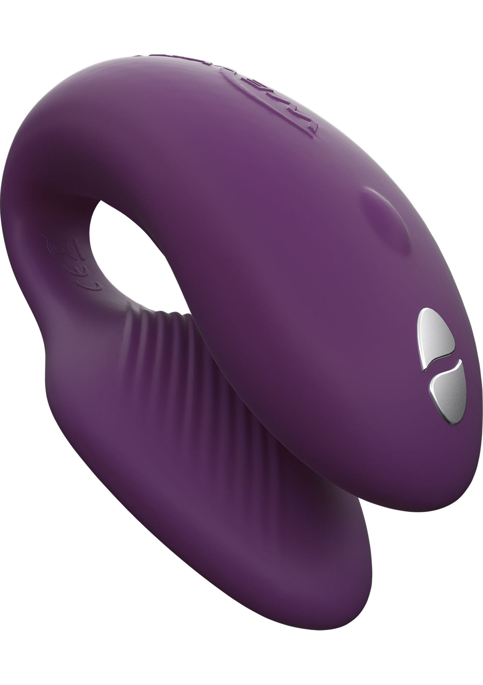 Vibromasseur double en violet pour le plaisir partagé.; Dubbele vibrator in paars voor gedeeld plezier.; Double vibrator in purple for shared pleasure.