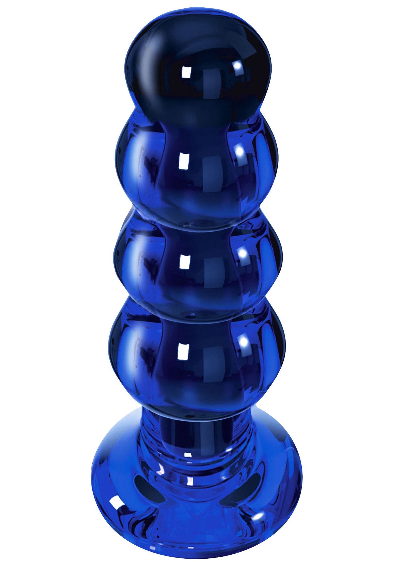 Plug anal en verre bleu élégant avec design à billes multiples pour le plaisir ultime. Découvrez une nouvelle dimension de plaisir.; Elegante blauwe glazen anale plug met meervoudig ballendesign voor ultiem genot. Ontdek een nieuwe dimensie van plezier.; Elegant blue glass anal plug with multi-ball design for ultimate pleasure. Discover a new dimension of fun.