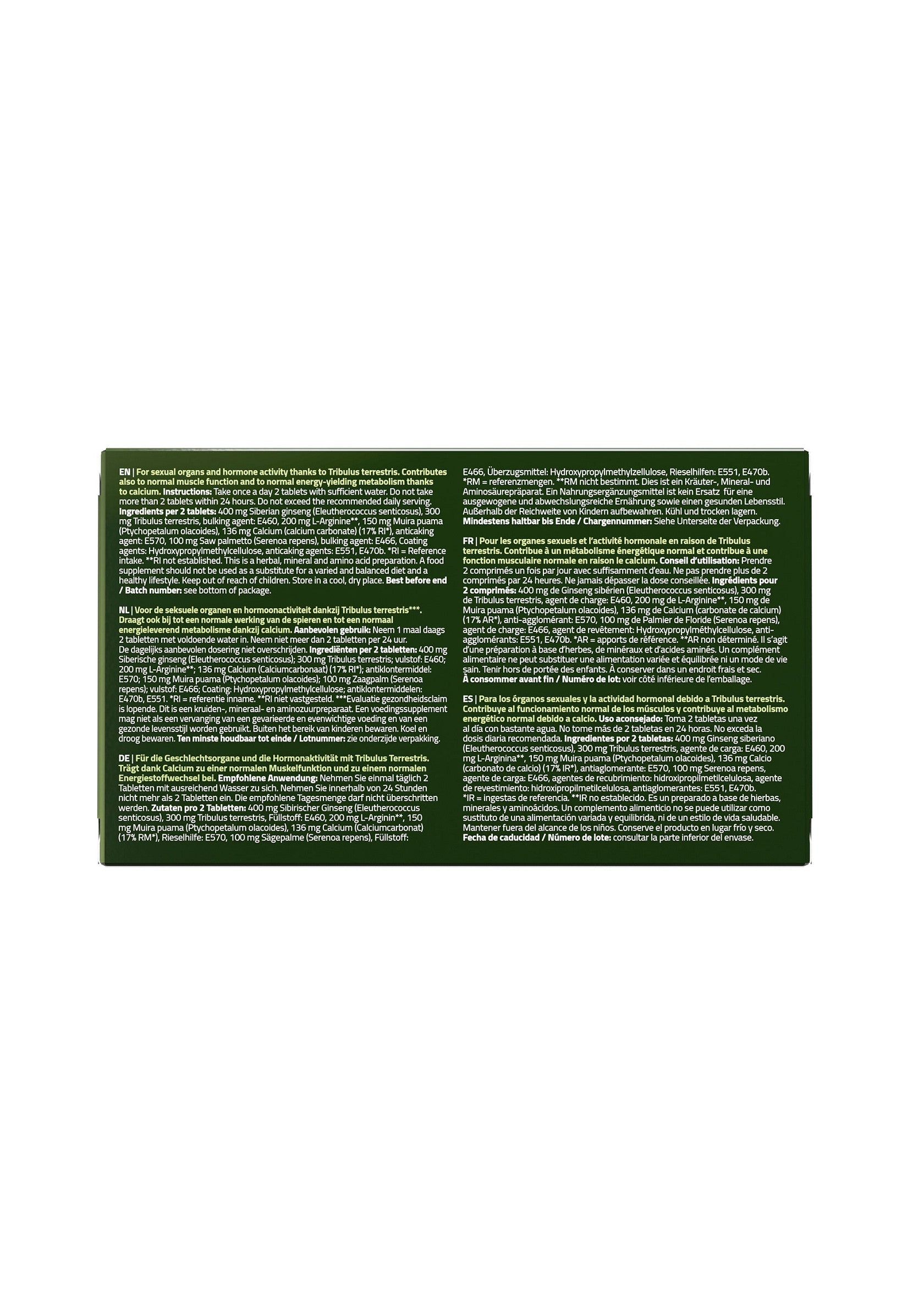 Boîte de compléments alimentaires pour le bien-être. Ingrédients naturels pour un coup de boost. Bien lire la notice.; Doos met voedingssupplementen voor welzijn. Natuurlijke ingrediënten voor een energieboost. Lees de bijsluiter goed.; Box of wellbeing supplements. Natural ingredients for an energy boost. Read the package leaflet carefully.