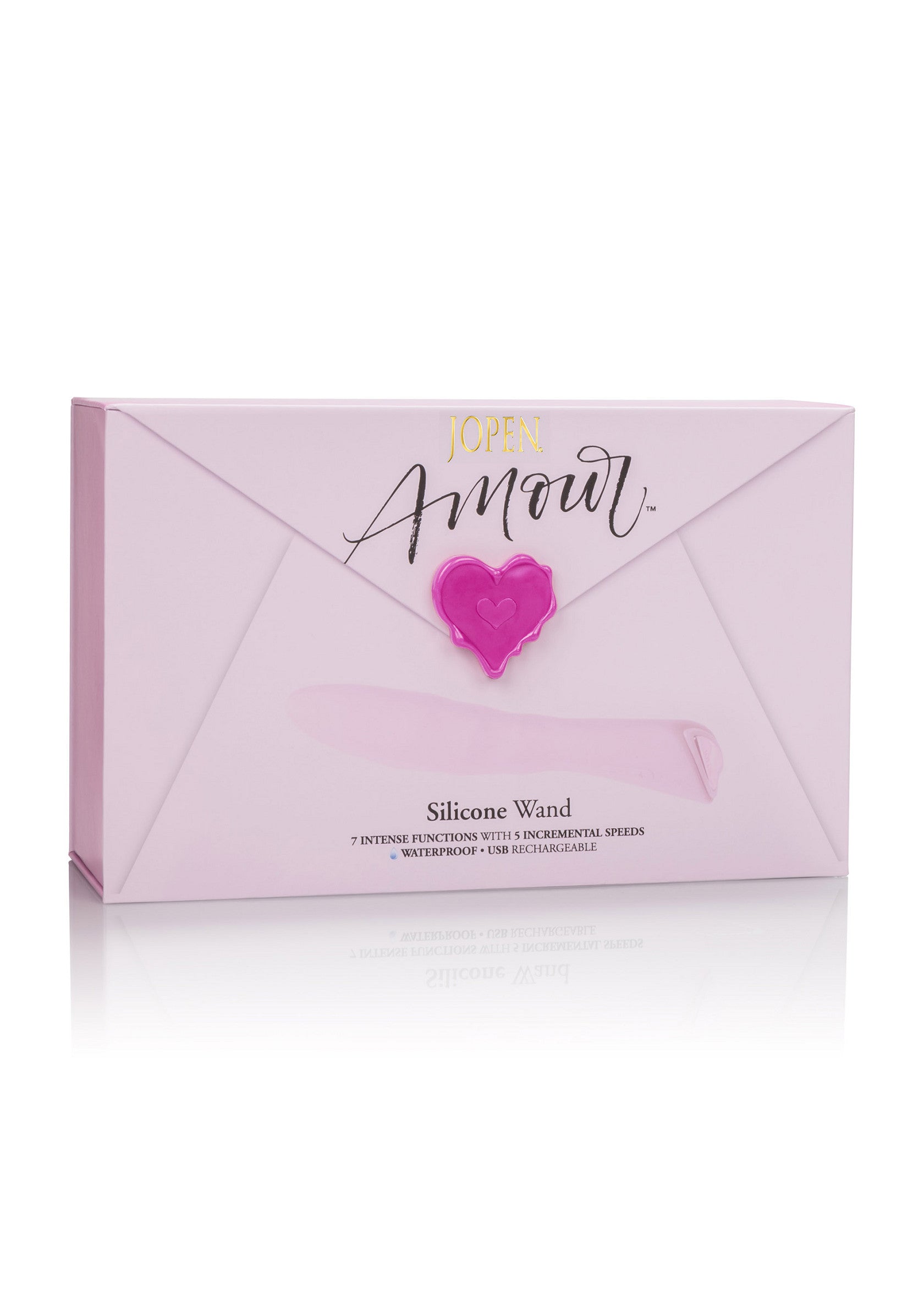 Joyaux Amour baguette en silicone avec 7 fonctions intenses et vitesses variables, étanche et rechargeable.; Joyaux Amour siliconen toverstaf met 7 intense functies met incrementele snelheden, waterdicht en oplaadbaar.; Joyaux Amour silicone wand with 7 intense functions with incremental speeds, waterproof and rechargeable.