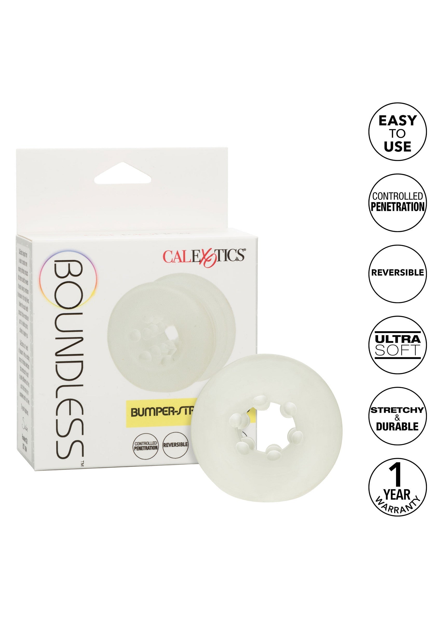 Bumper-TF Boundless CalExotics, facile à utiliser et réversible. Ultra doux et extensible avec garantie 1 an.; Boundless CalExotics Bumper-TF, gemakkelijk te gebruiken en omkeerbaar. Ultrazacht en rekbaar met 1 jaar garantie.; Boundless CalExotics Bumper-TF, easy to use and reversible. Ultra soft & stretchy with 1 year warranty.
