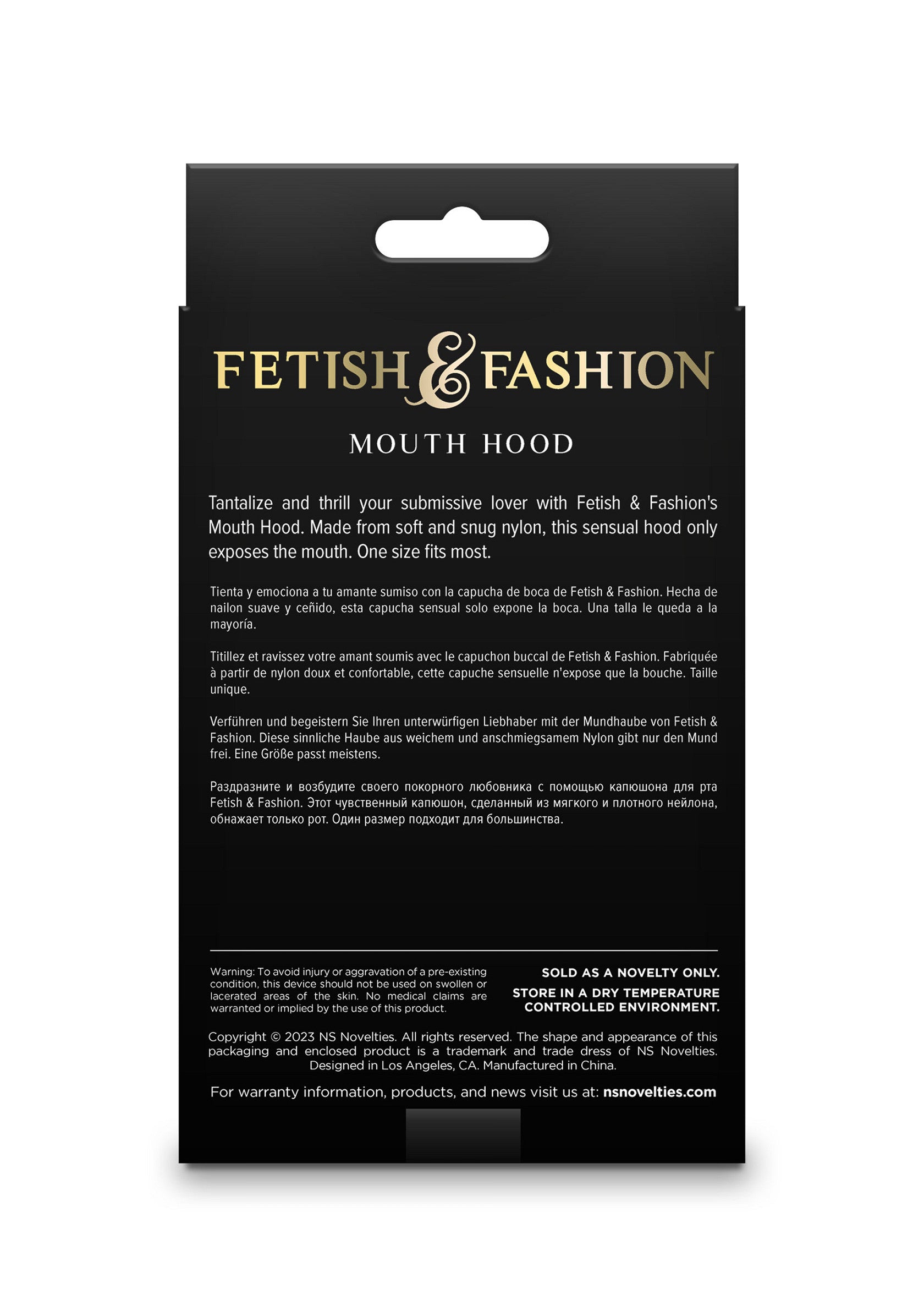 Capuche bouche Fetish & Fashion en nylon doux. Accessoire érotique dévoilant la bouche. Taille unique. Pour jeux de rôle et plaisirs coquins.; Fetish & Fashion mondkap van zacht nylon. Sensuele accessoire die de mond blootstelt. One size fits most. Voor rollenspellen en stout plezier.; Fetish & Fashion mouth hood in soft nylon. Sensual accessory exposes the mouth. One size fits most. For role play and kinky pleasure.