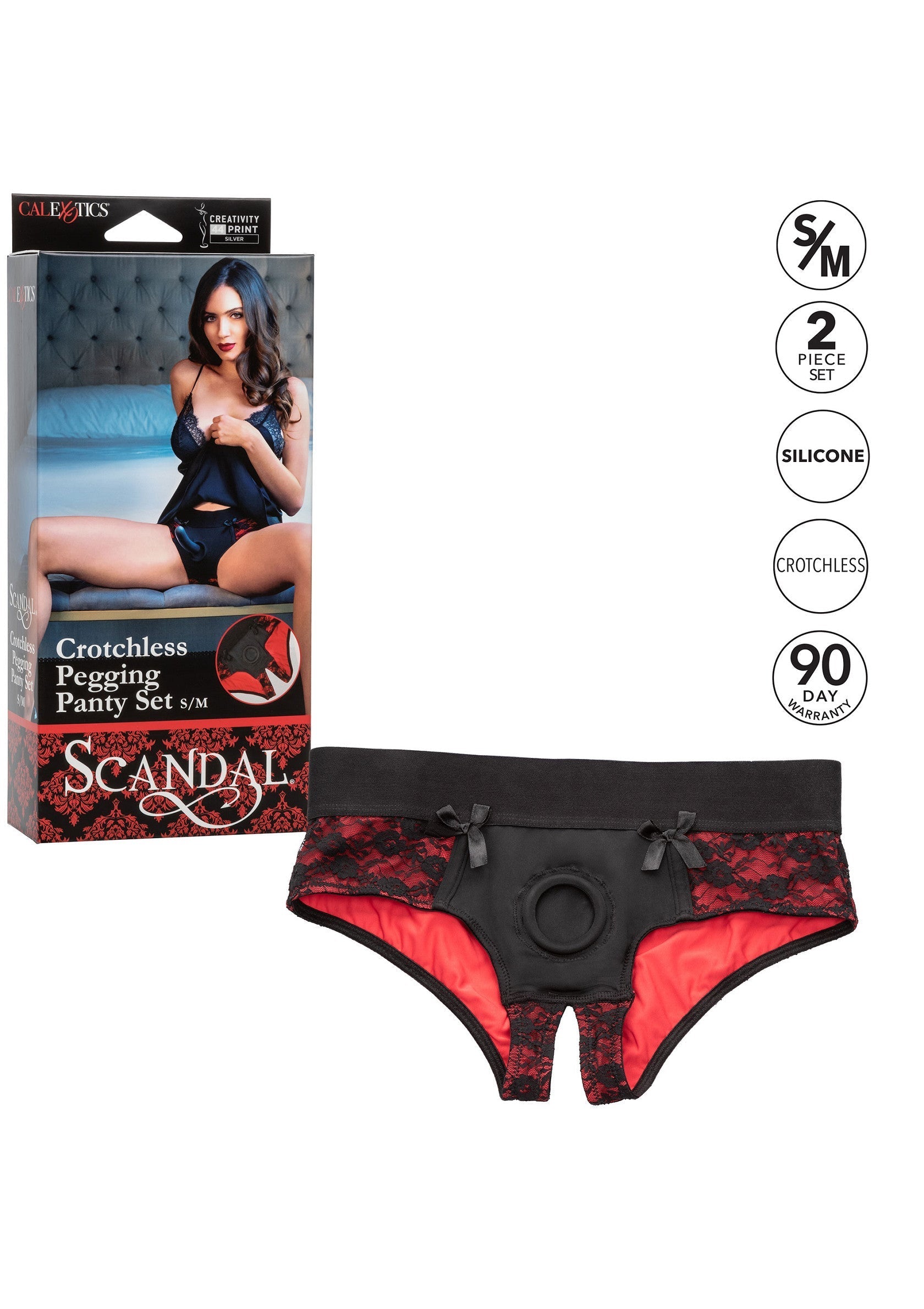 Ensemble de culottes sans entrejambe Scandal pour plaisir coquin. Lingerie coquine pour jeux adultes.; Scandal kruisloze string set voor ondeugend plezier. Stout lingerie voor volwassen spelletjes.; Scandal crotchless panty set for kinky fun. Naughty lingerie for adult games.