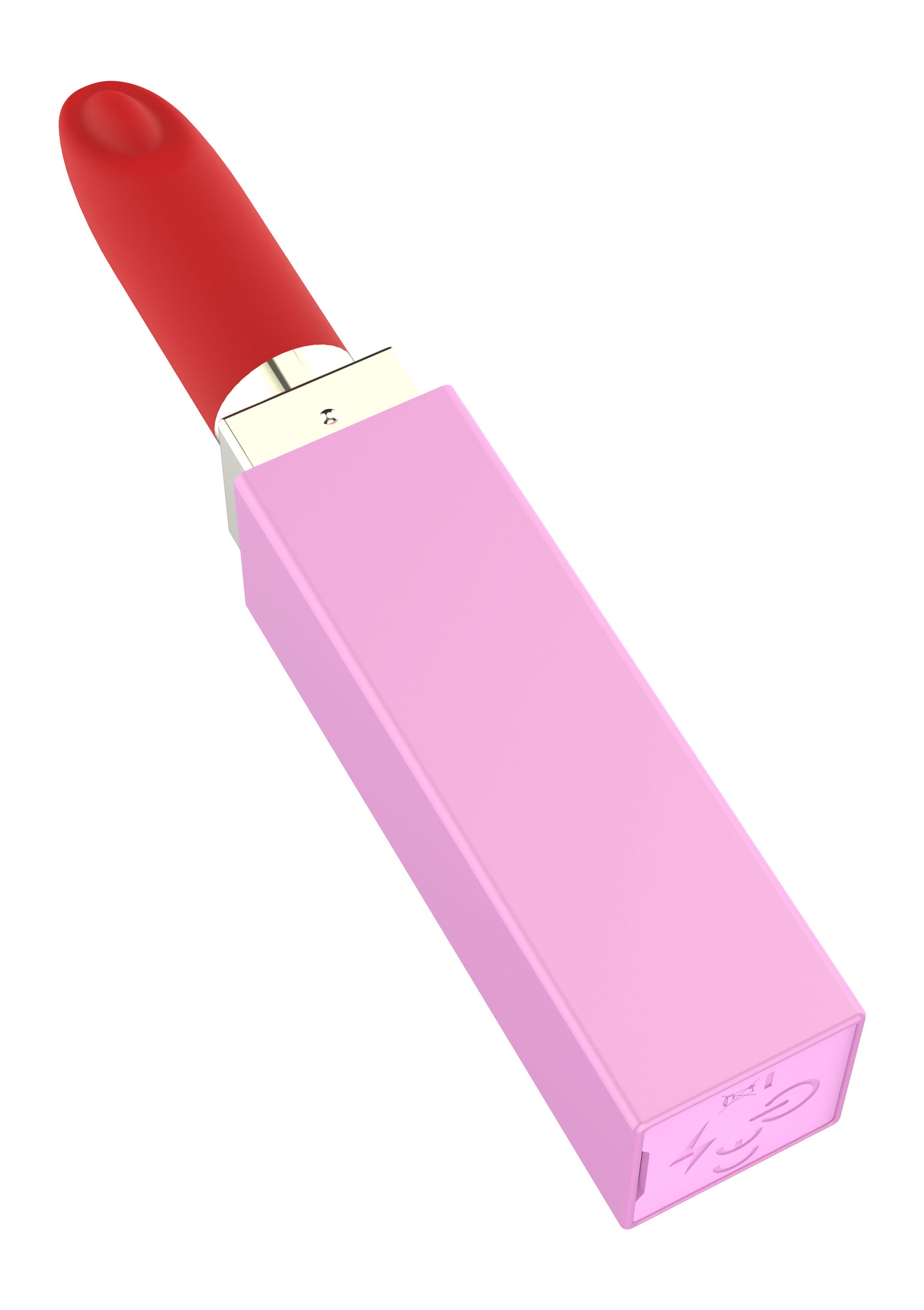 Vibromasseur rouge discret avec étui rose. Plaisir et discrétion garantis !; Discrete rode vibrator met roze etui. Gegarandeerd plezier en discretie!; Discreet red vibrator with pink case. Pleasure and discretion guaranteed!