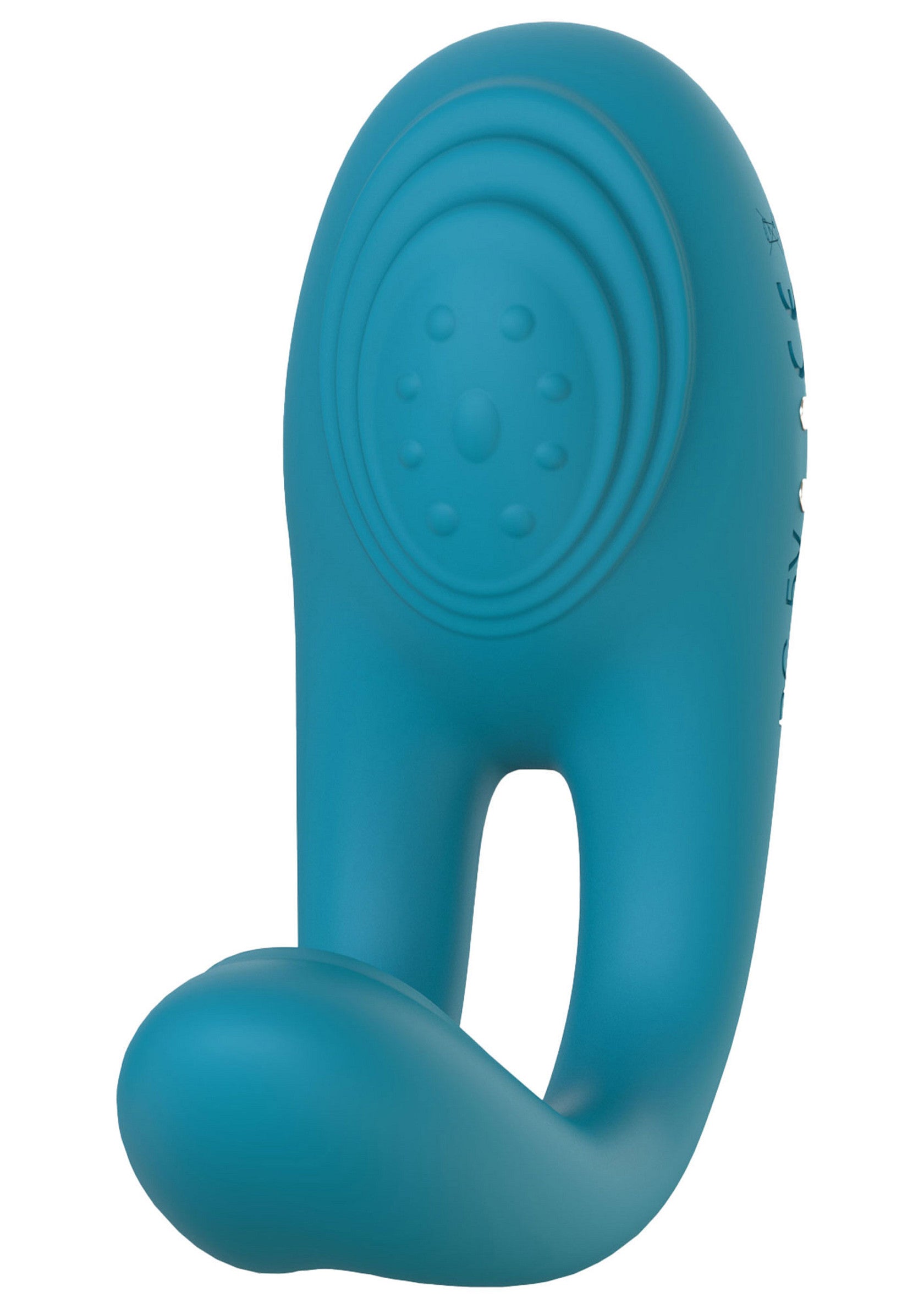 Masseur personnel bleu turquoise pour le plaisir intime et la détente.; Turkooisblauwe persoonlijke massager voor intiem genot en ontspanning.; Teal personal massager for intimate pleasure and relaxation.