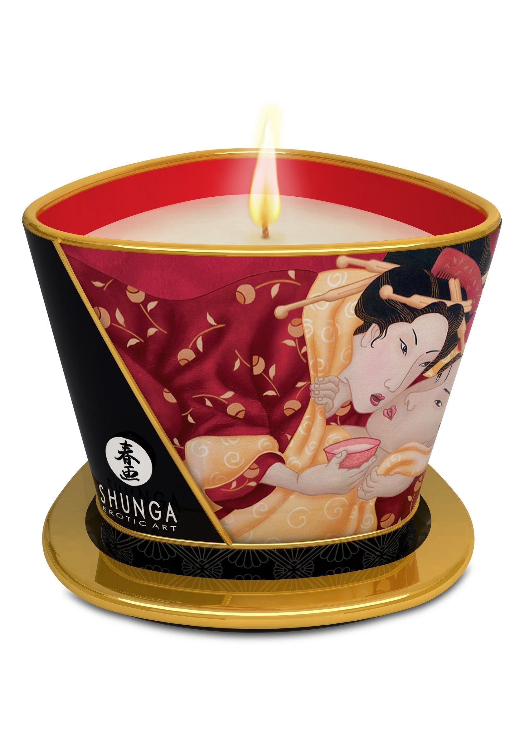 Bougie parfumée Shunga, art érotique japonais, senteur relaxante. Idéale pour une ambiance intime et sensuelle.; Shunga geurkaars, Japanse erotische kunst, ontspannende geur. Ideaal voor een intieme en sensuele sfeer.; Shunga scented candle, Japanese erotic art, relaxing scent. Perfect for an intimate and sensual atmosphere.