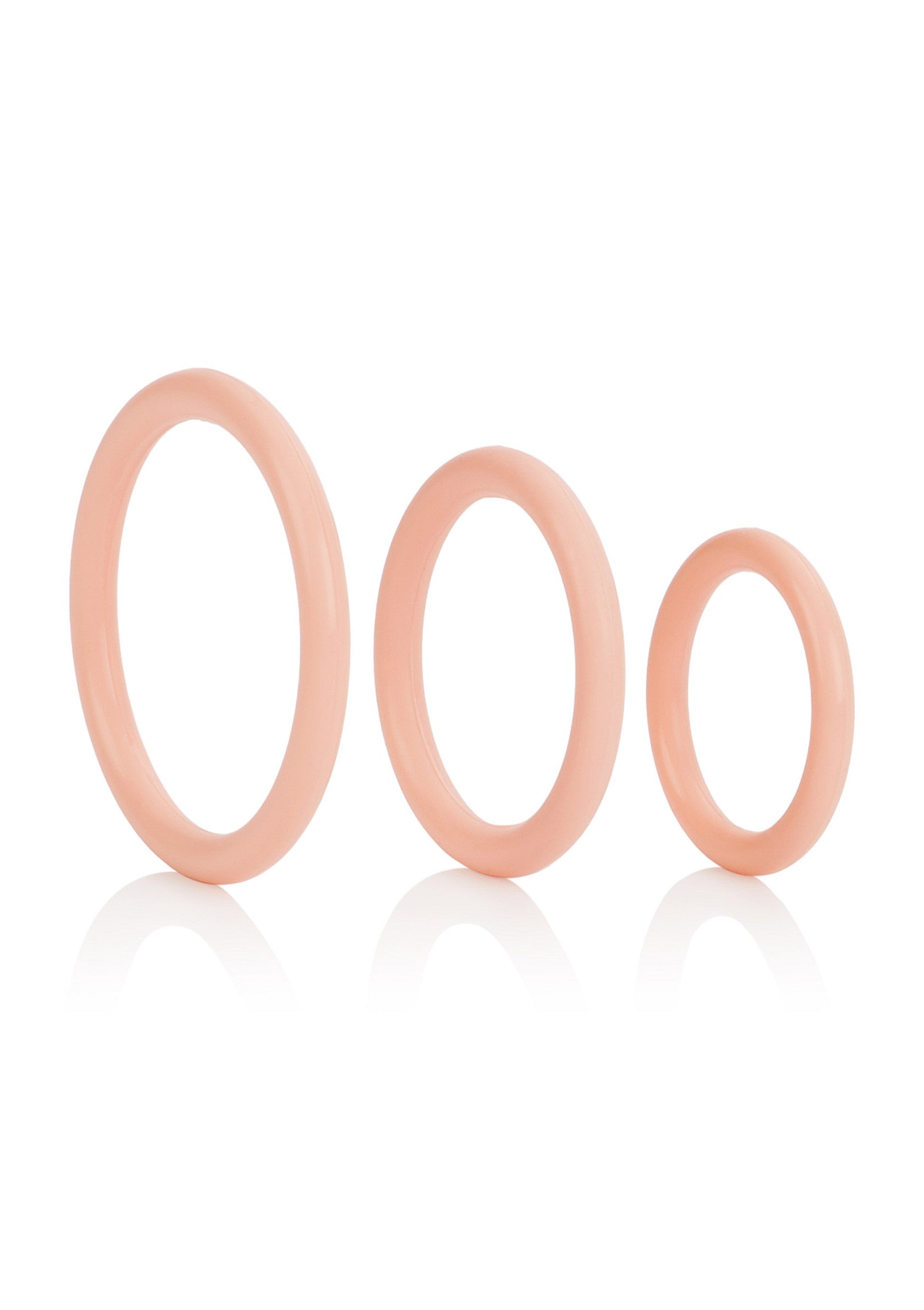 Ensemble de 3 anneaux péniens pour plus de plaisir et de performance. ; Set van 3 penisringen voor meer plezier en prestaties.; Set of 3 cock rings for enhanced pleasure and performance.