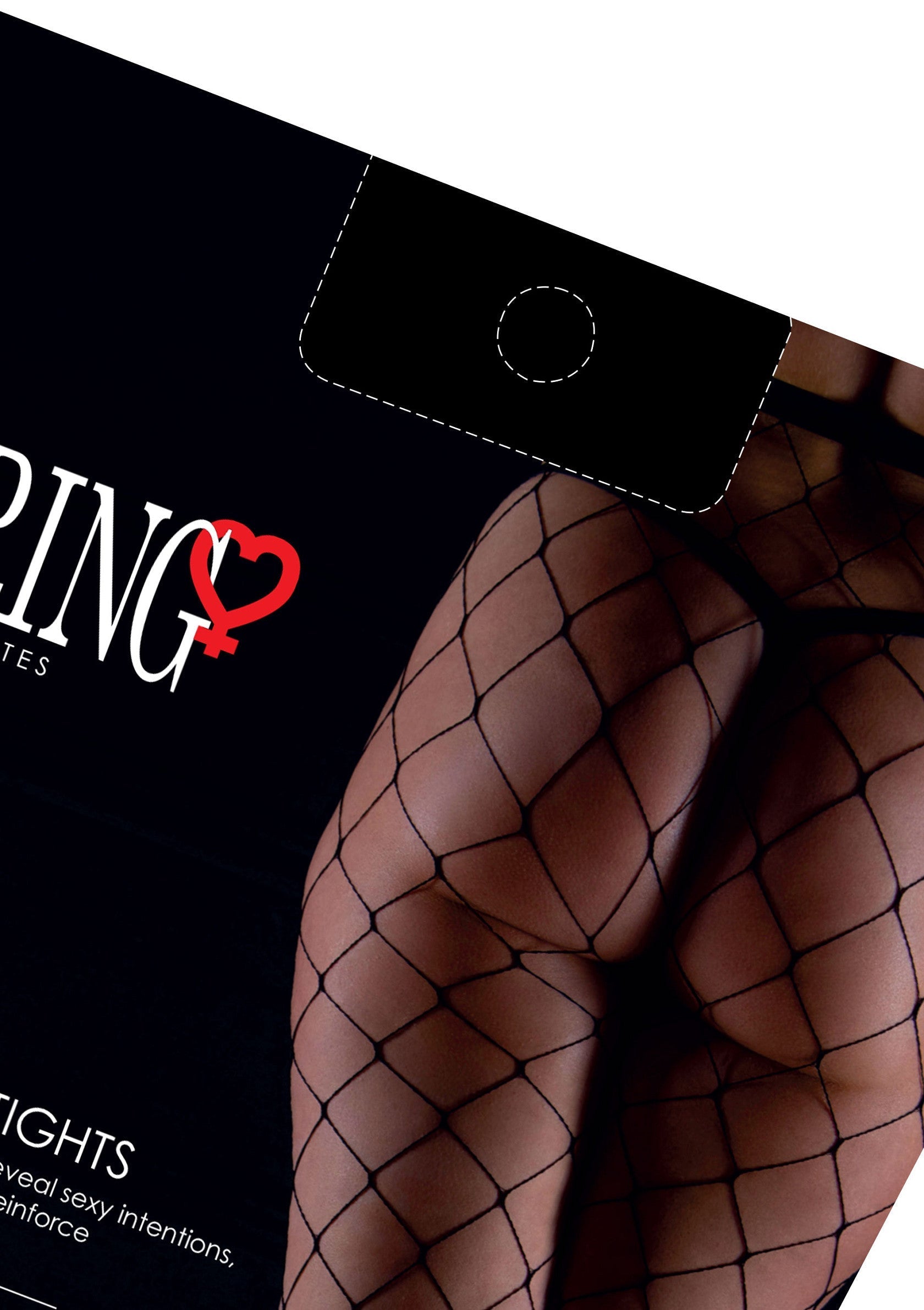 Collants résille séduisants pour une allure audacieuse. Accessoire de lingerie incontournable pour une soirée spéciale.; Verleidelijke visnetkousen voor een gedurfde look. Een must-have lingerie accessoire voor een speciale avond.; Seductive fishnet tights for a daring look. A must-have lingerie accessory for a special evening.